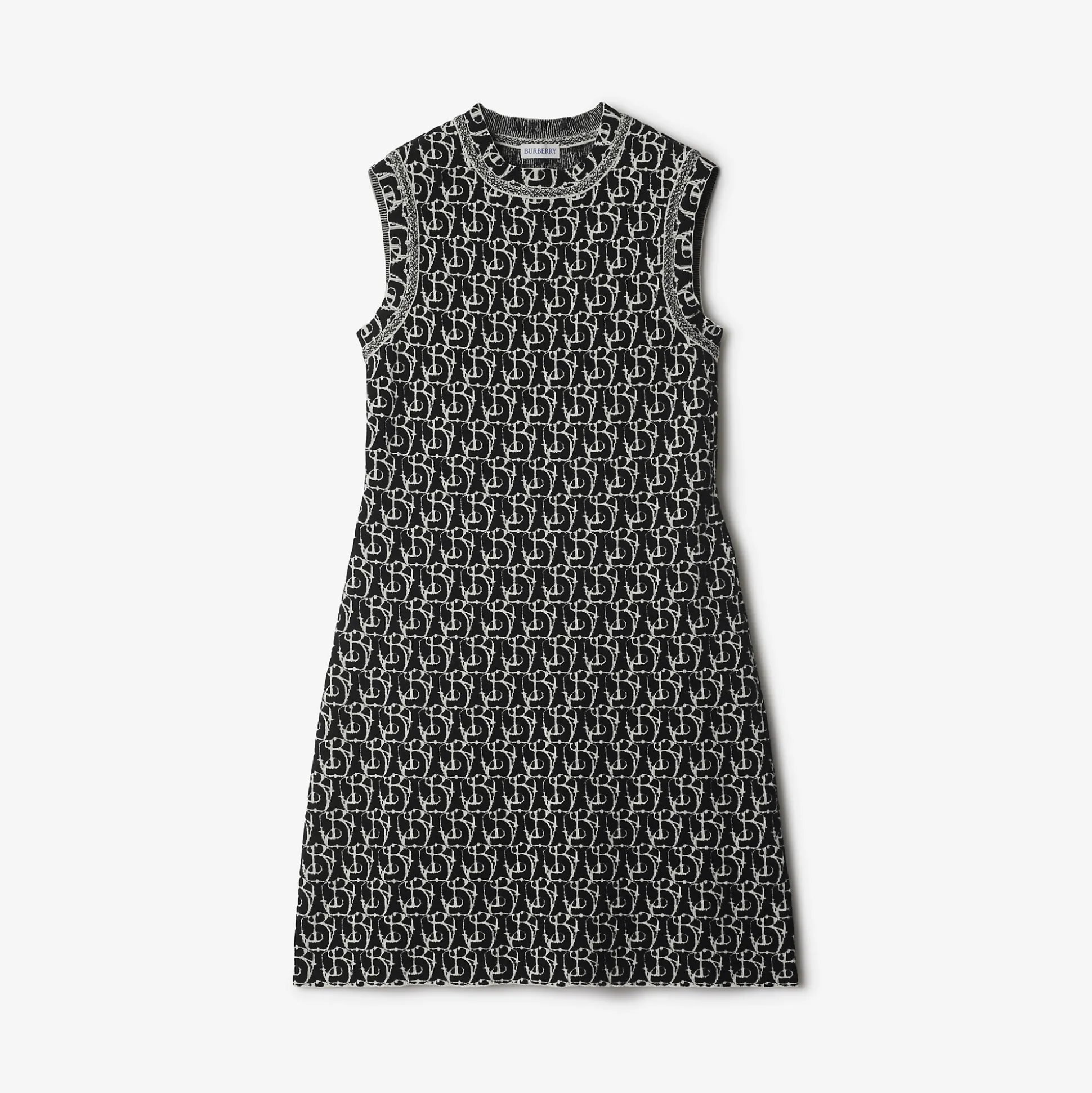 Sale Burberry B Charm Wool Blend Dress Black