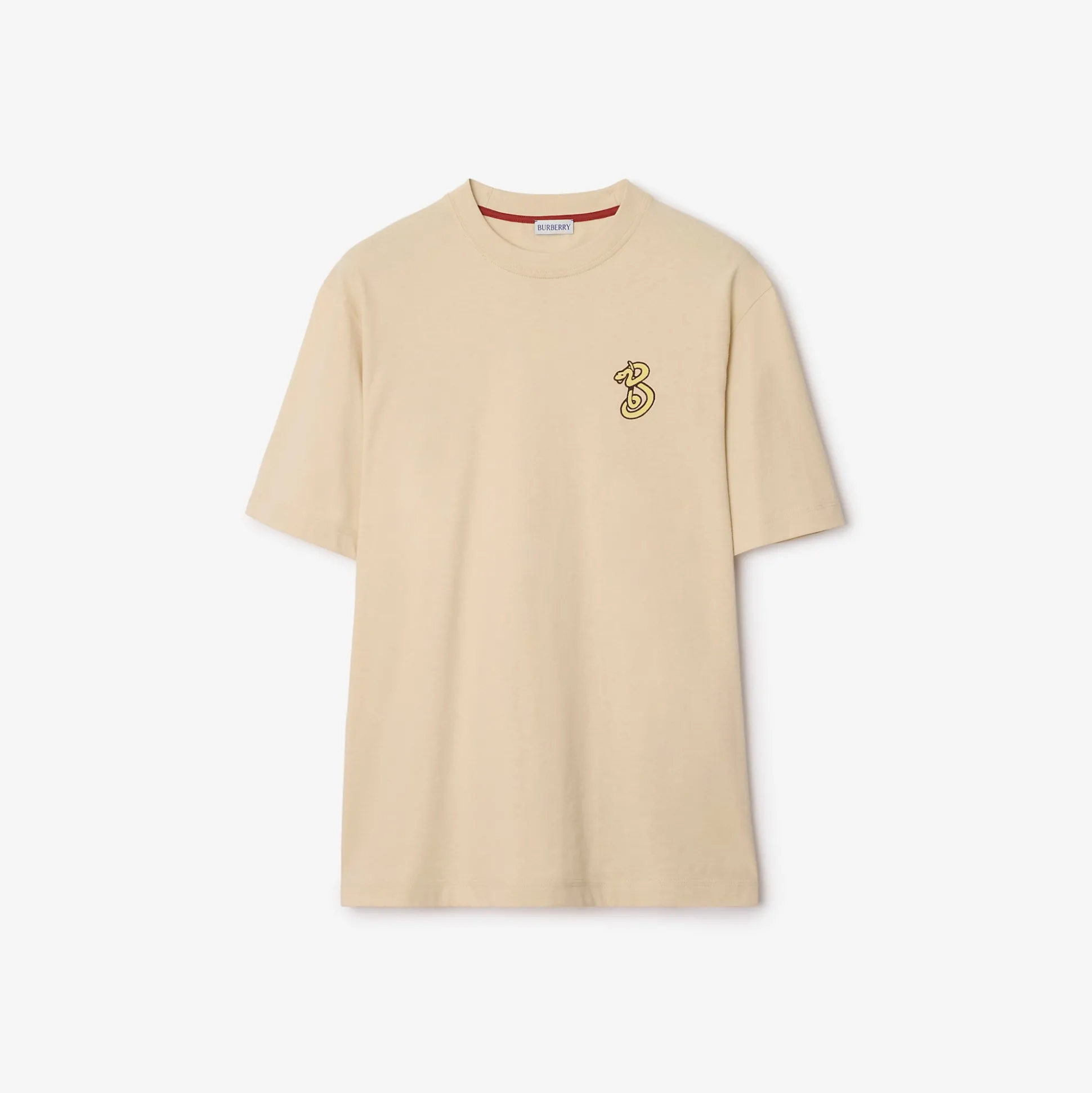 Fashion Burberry B Snake Cotton T-shirt Nutmeg