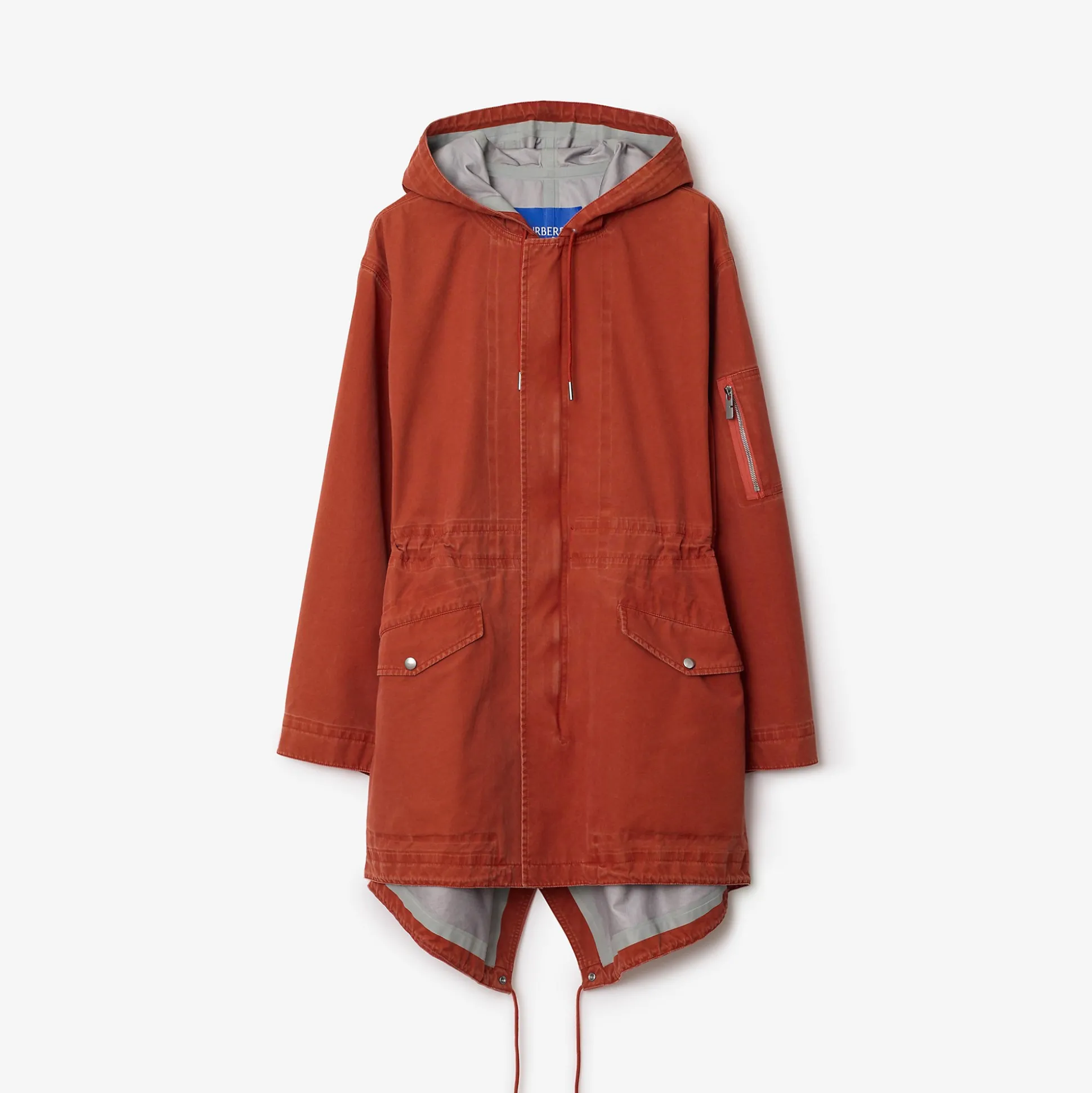 Clearance Burberry Bonded Cotton Parka Rust