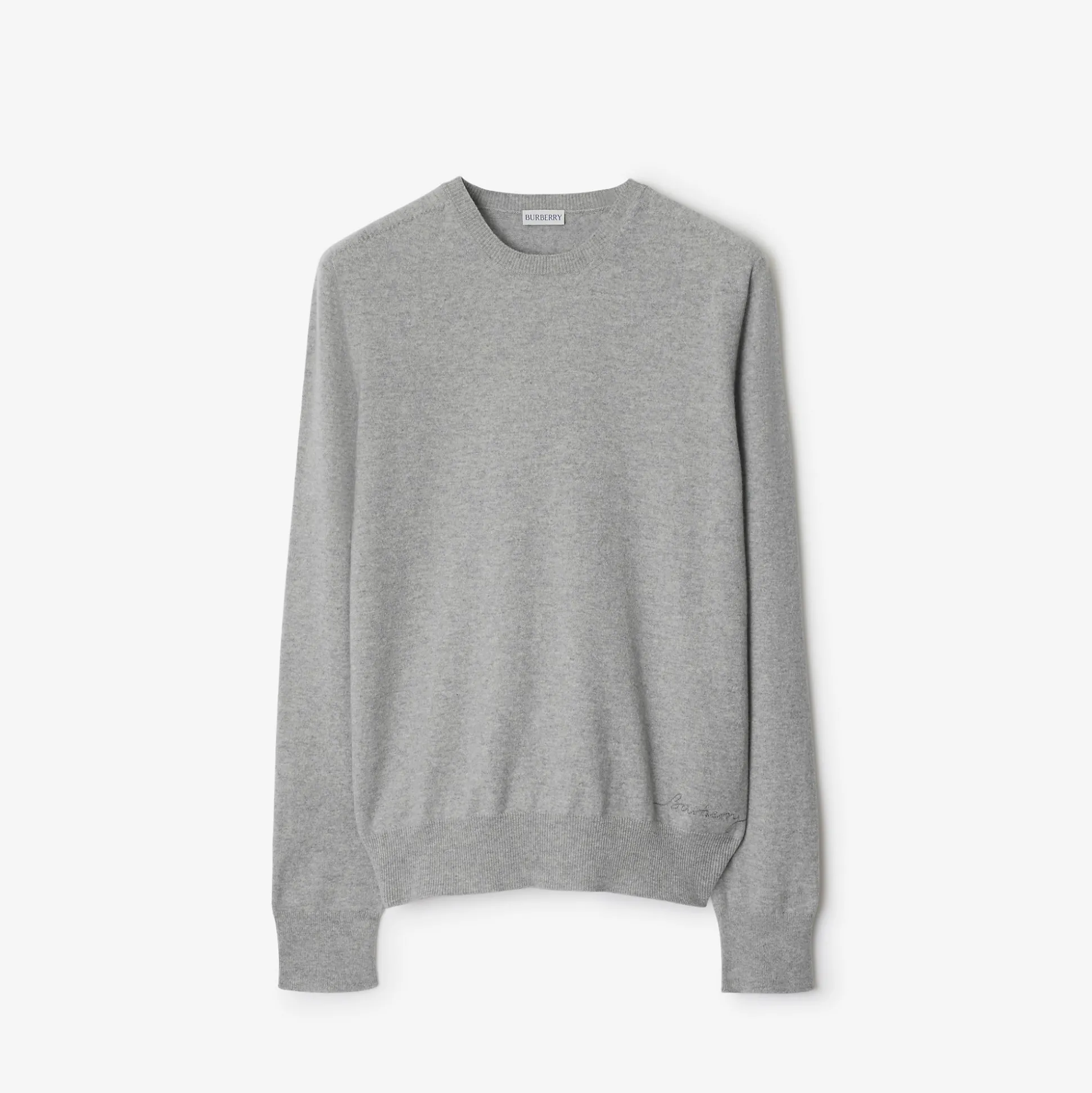 Best Sale Burberry Cashmere Blend Sweater Grey