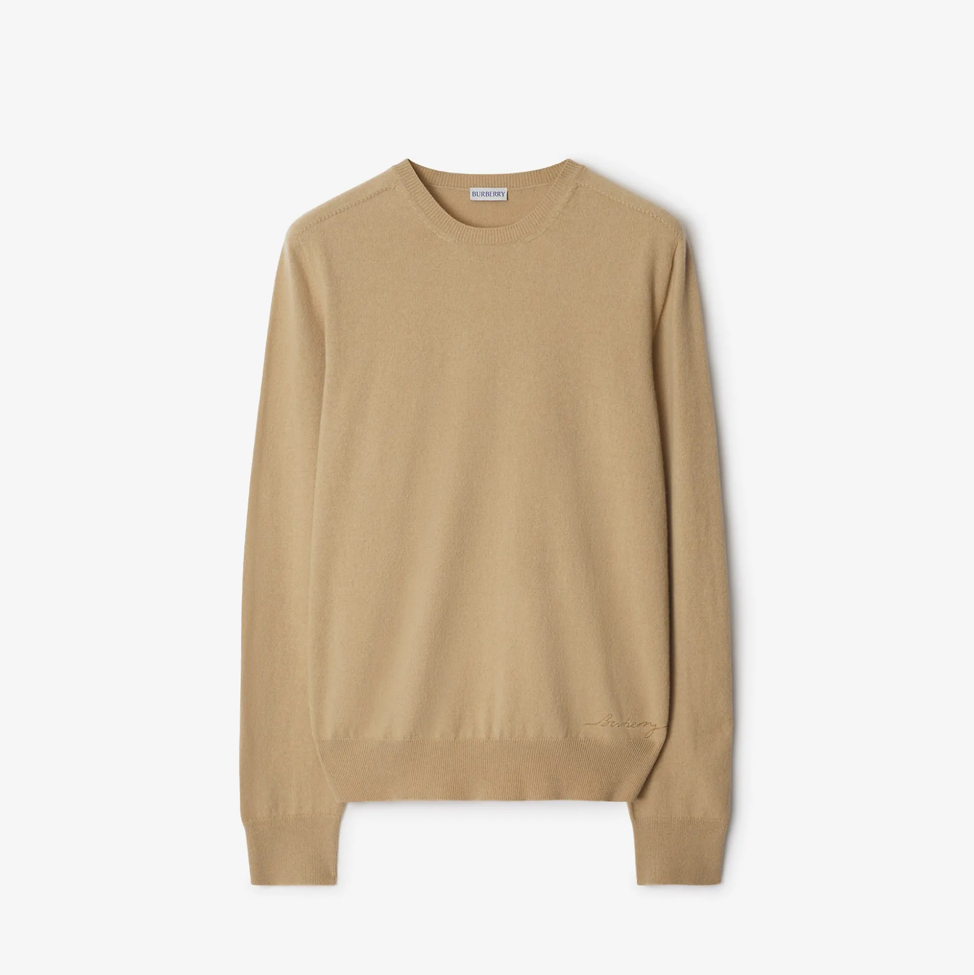 Best Sale Burberry Cashmere Blend Sweater Camel