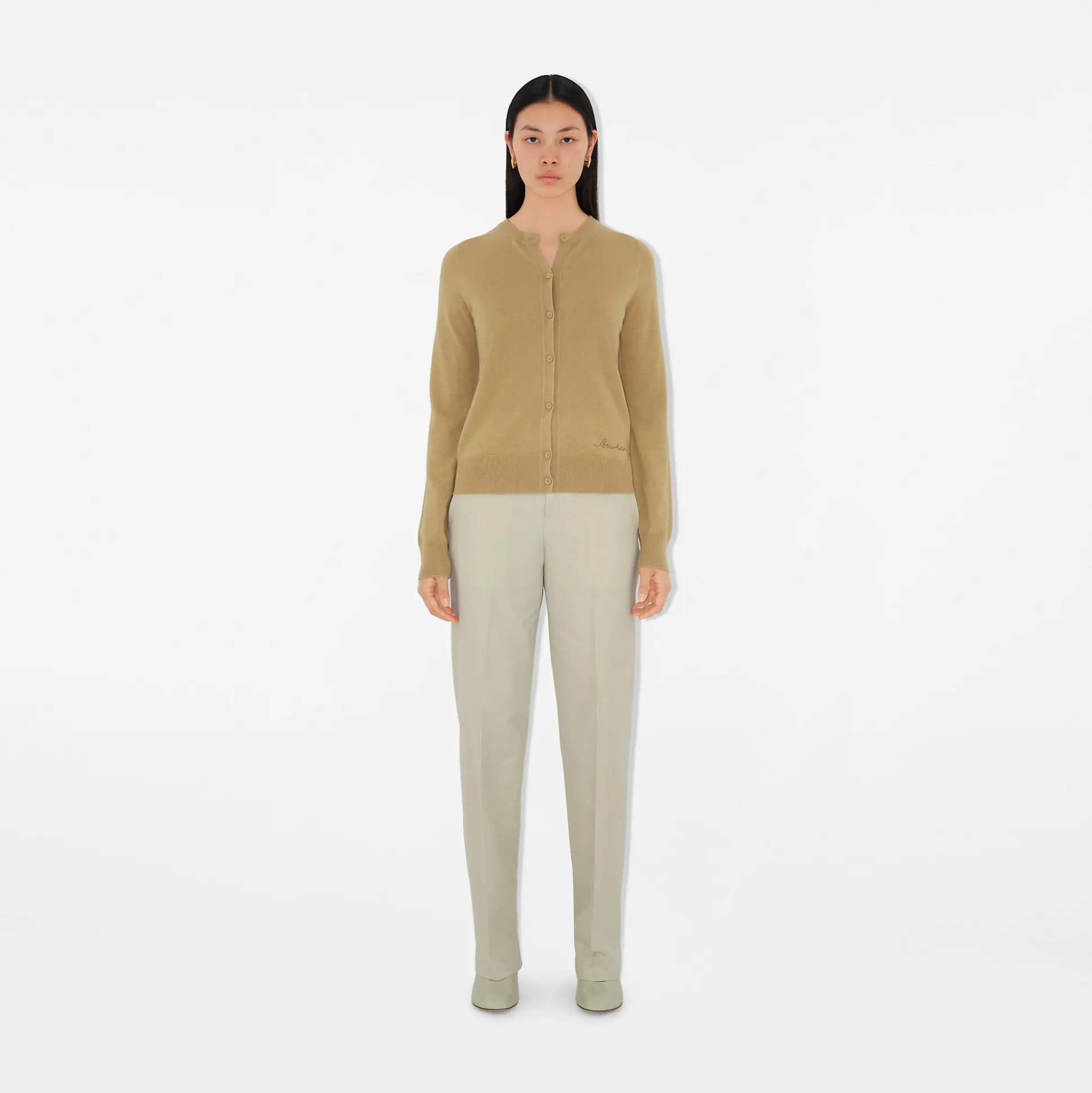 Cheap Burberry Cashmere Cardigan Flax