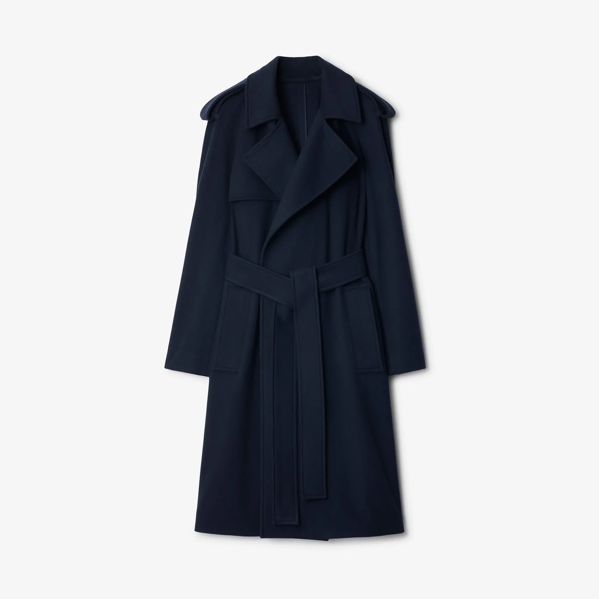 Cheap Burberry Cashmere Wrap Coat Navy