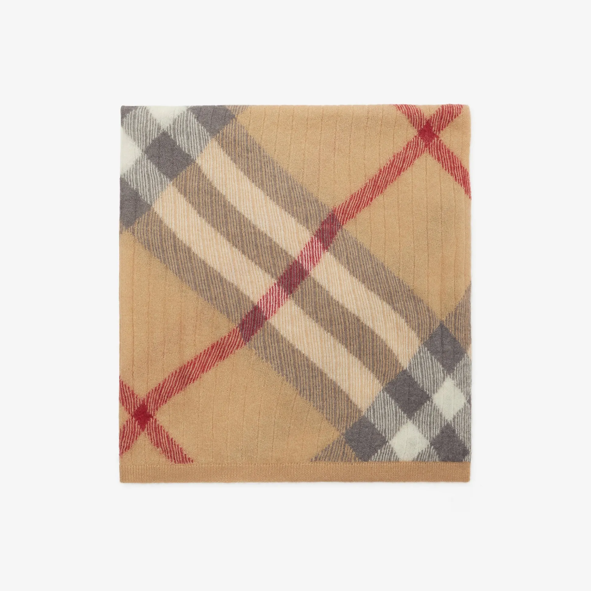 Outlet Burberry Check Alpaca Wool Silk Blend Baby Blanket Palestone