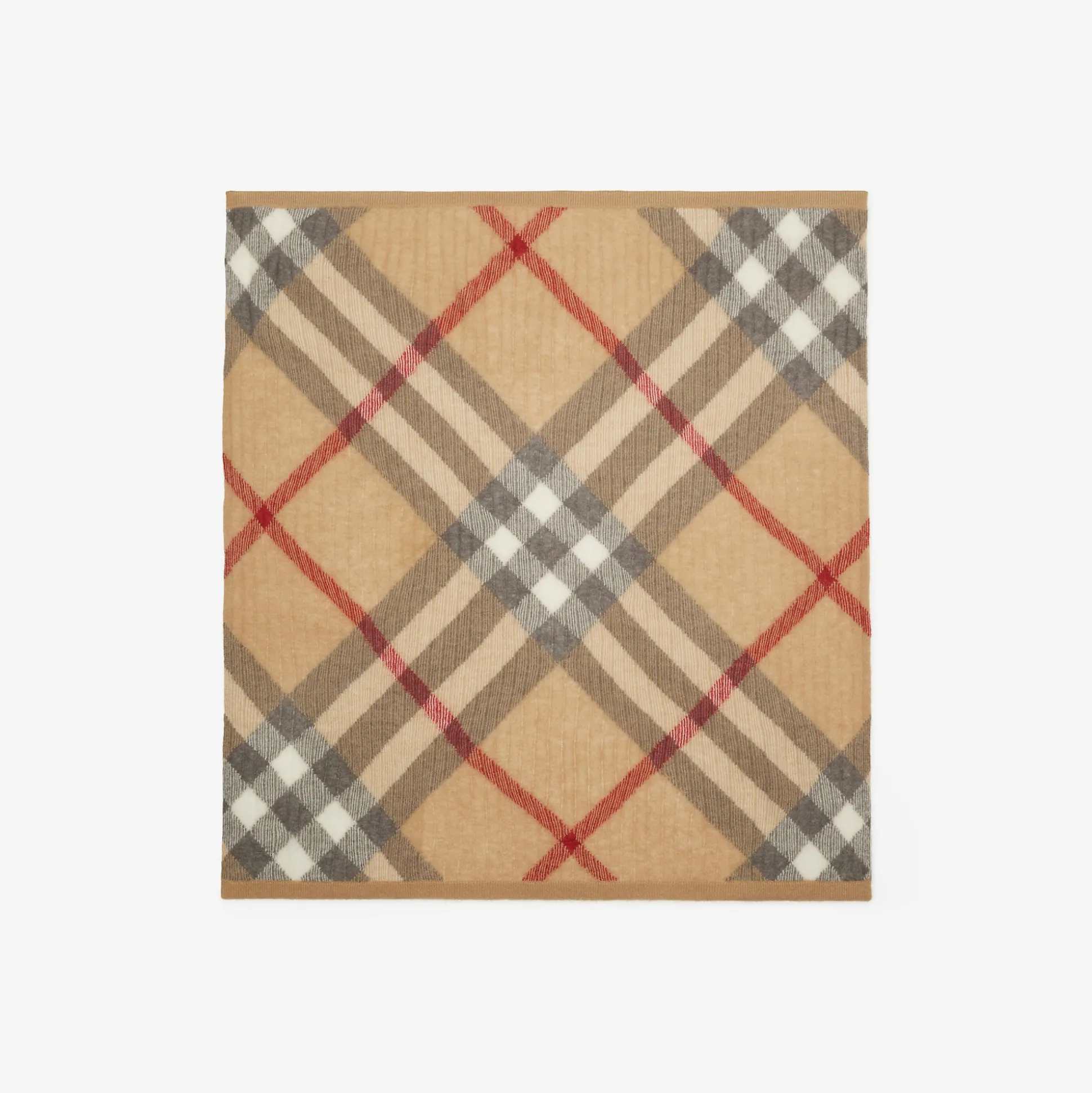 Outlet Burberry Check Alpaca Wool Silk Blend Baby Blanket Palestone