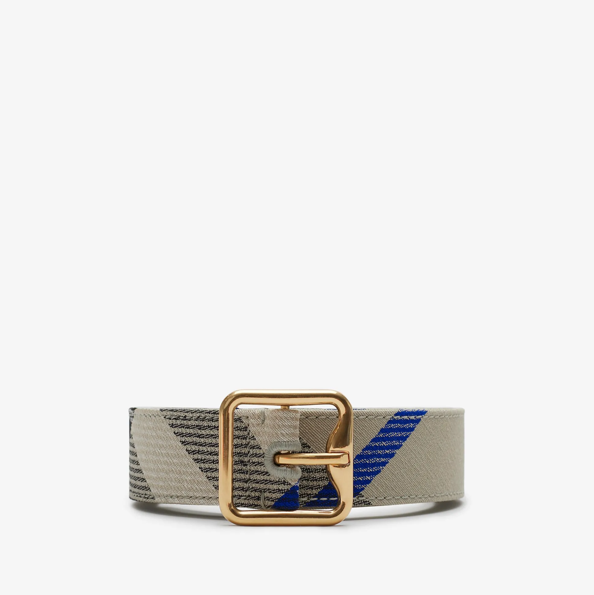 Flash Sale Burberry Check B Buckle Belt Lichen