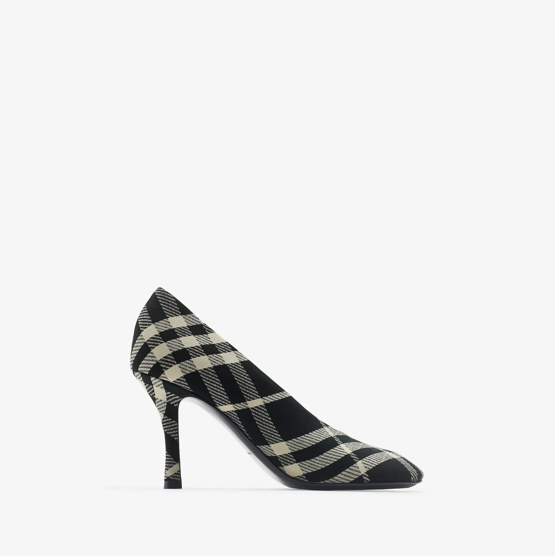 Discount Burberry Check Baby High Pumps Black/calico