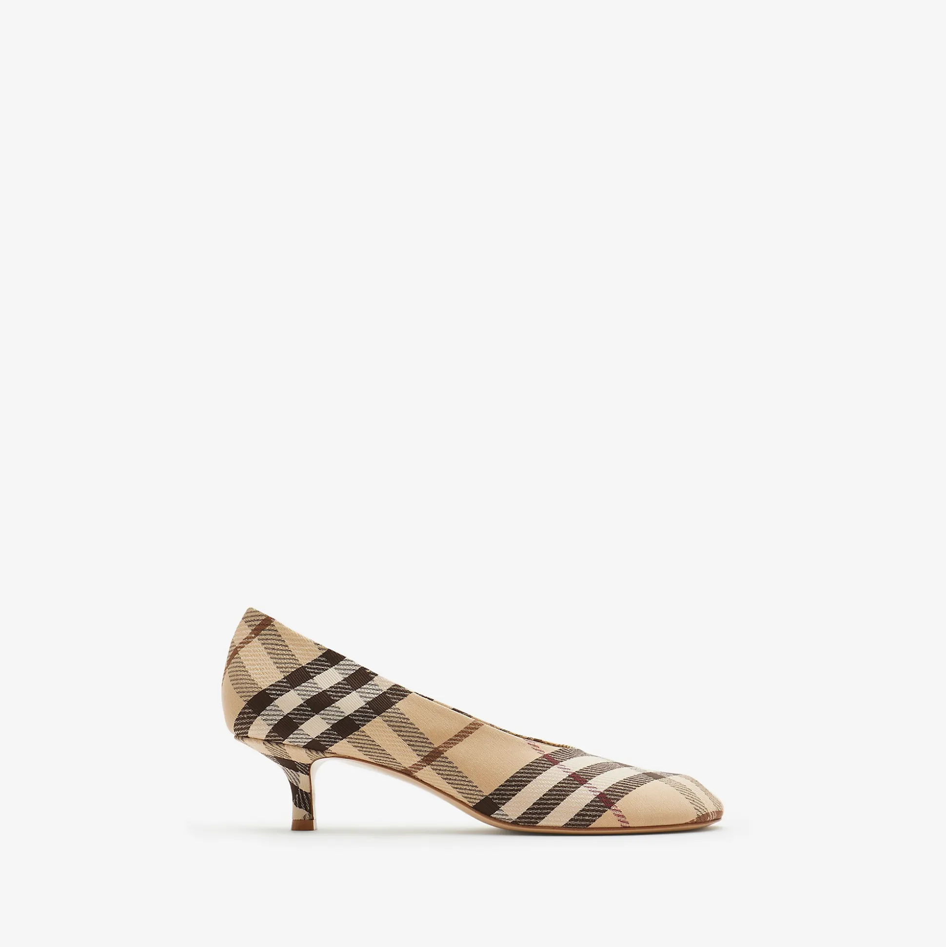 Sale Burberry Check Baby Low Pumps Alabaster