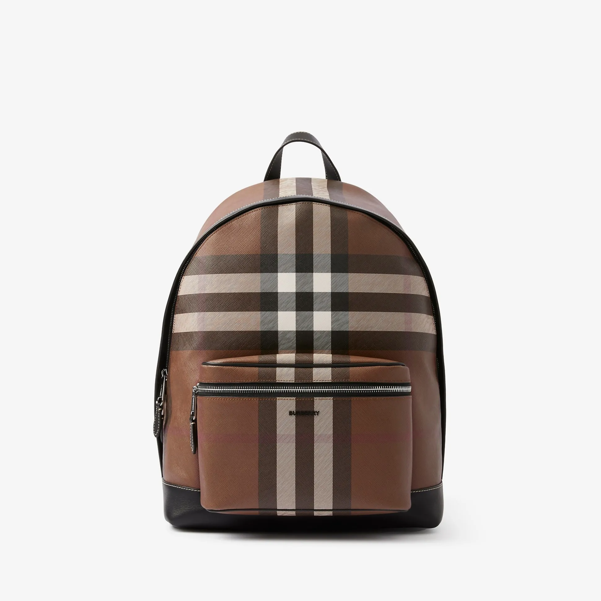 Cheap Burberry Check Backpack Darkbirchbrown