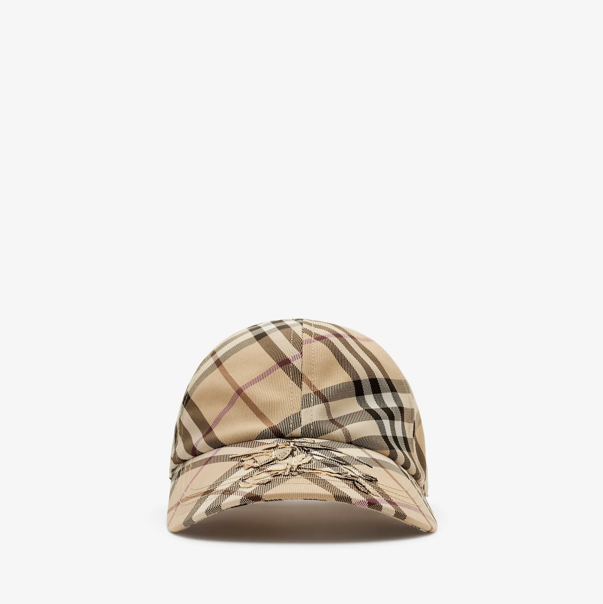 Hot Burberry Check Baseball Cap Alabaster