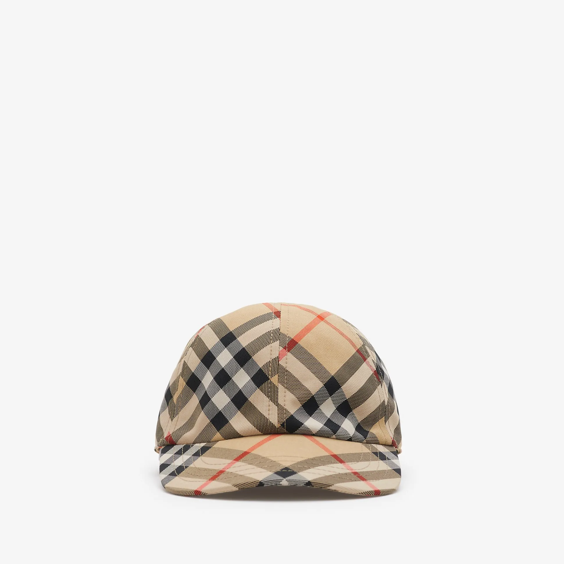 Best Burberry Check Baseball Cap Sand