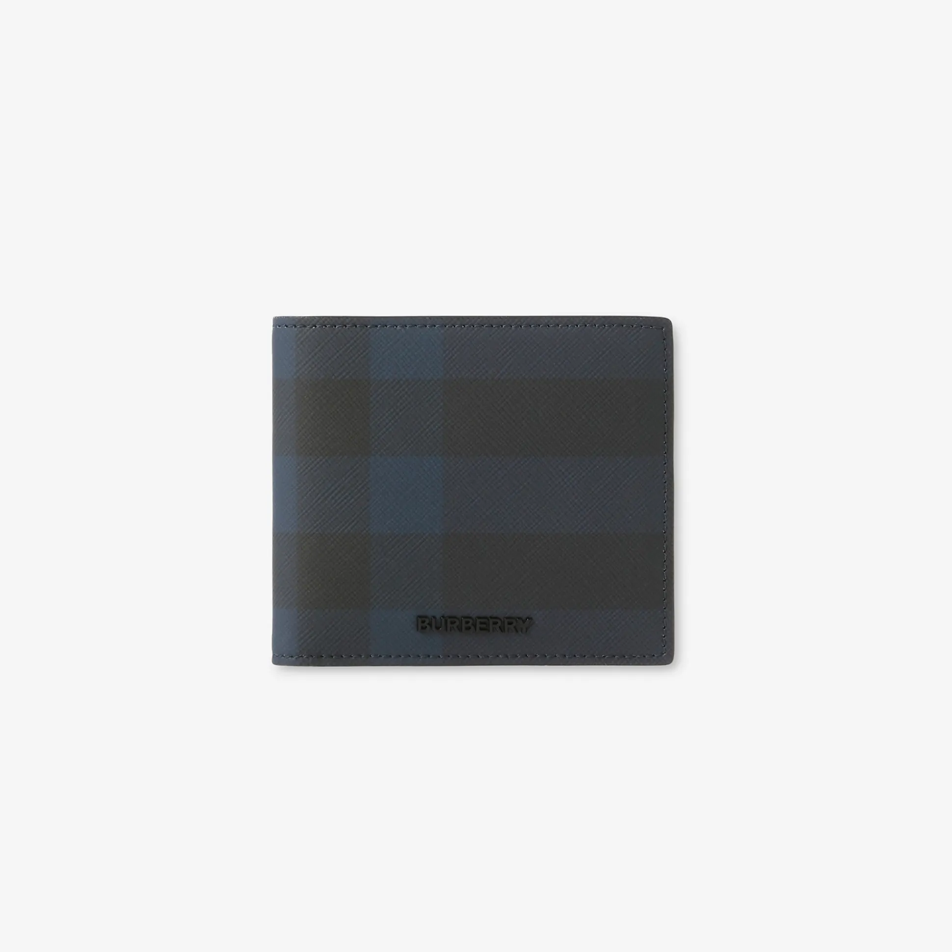 Hot Burberry Check Bifold Wallet Navy