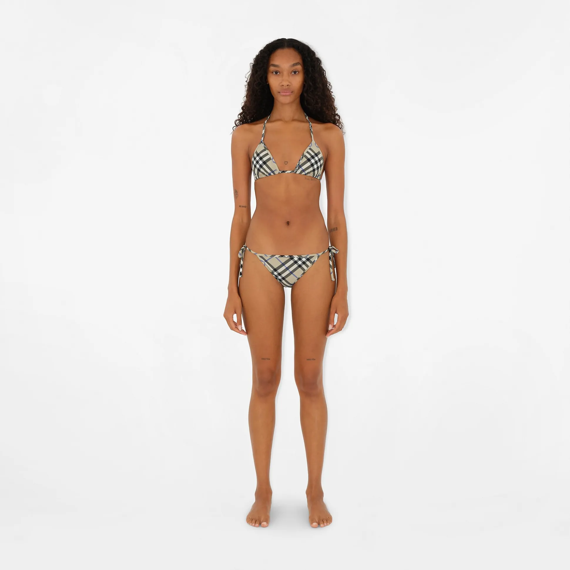 Hot Burberry Check Bikini Briefs Lichen