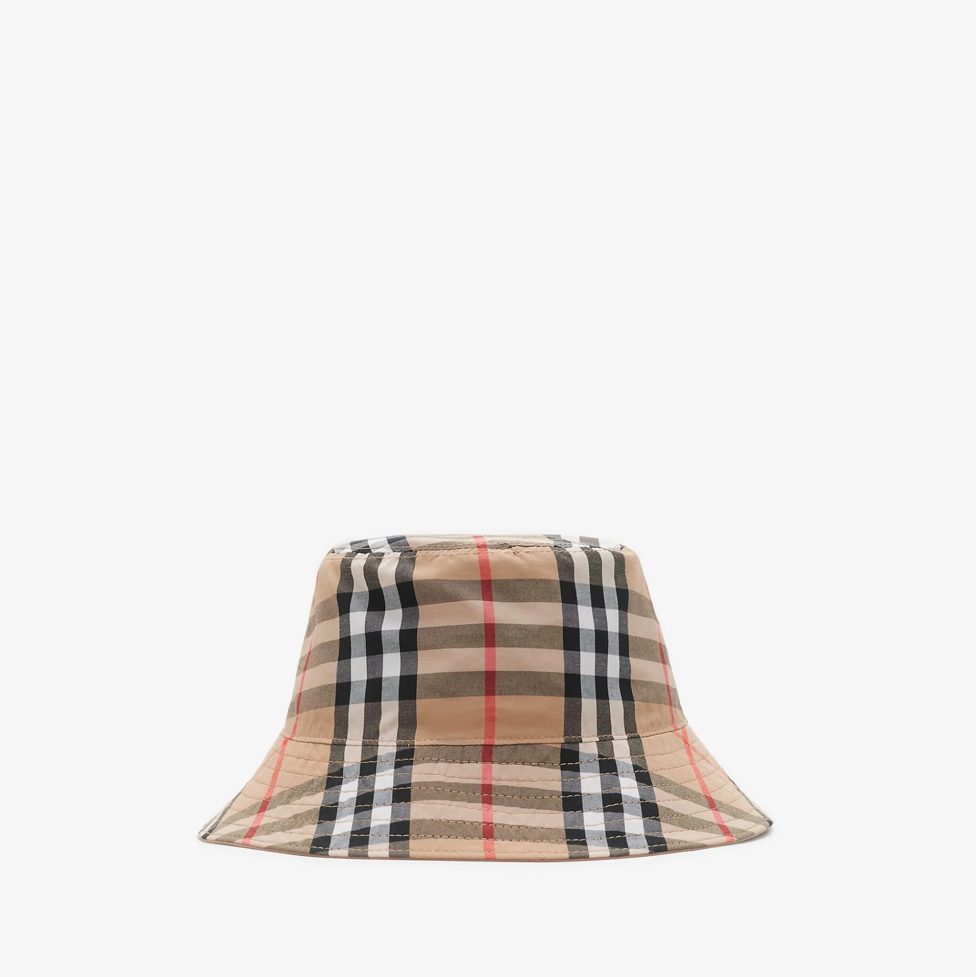 Sale Burberry Check Bucket Hat Sand