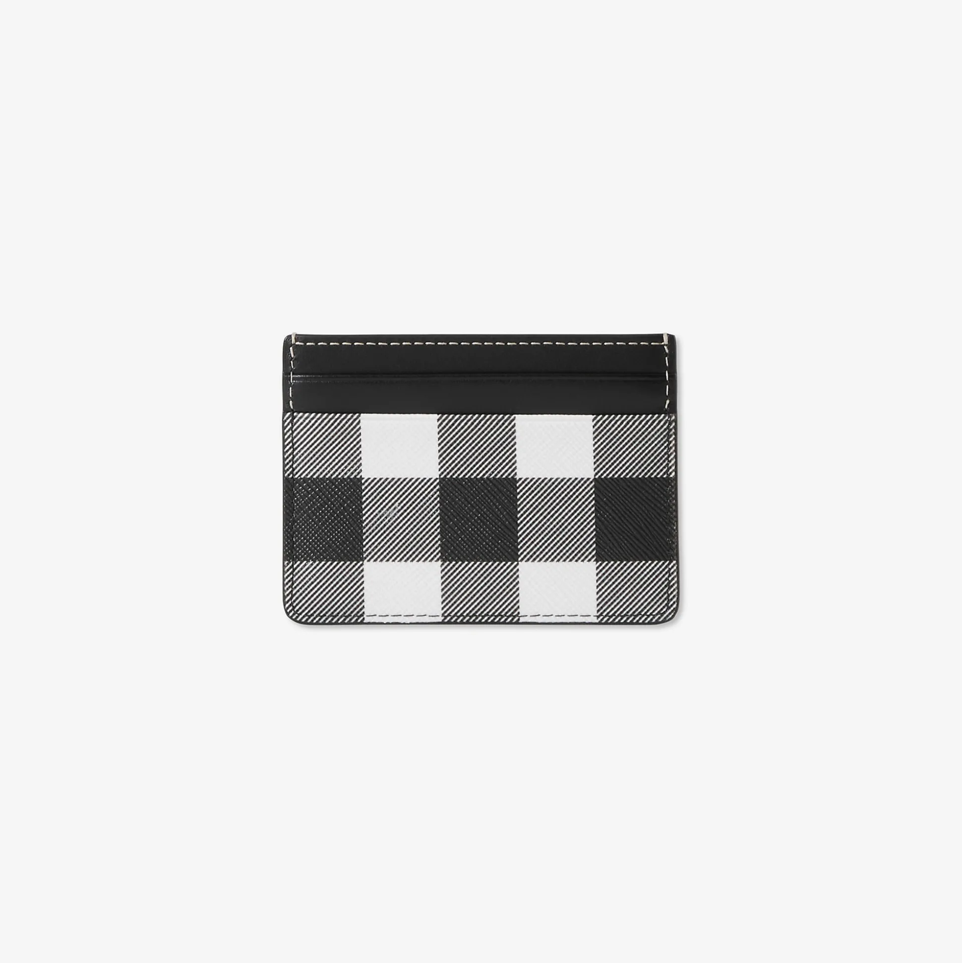 Shop Burberry Check Card Case Darkbirchbrown