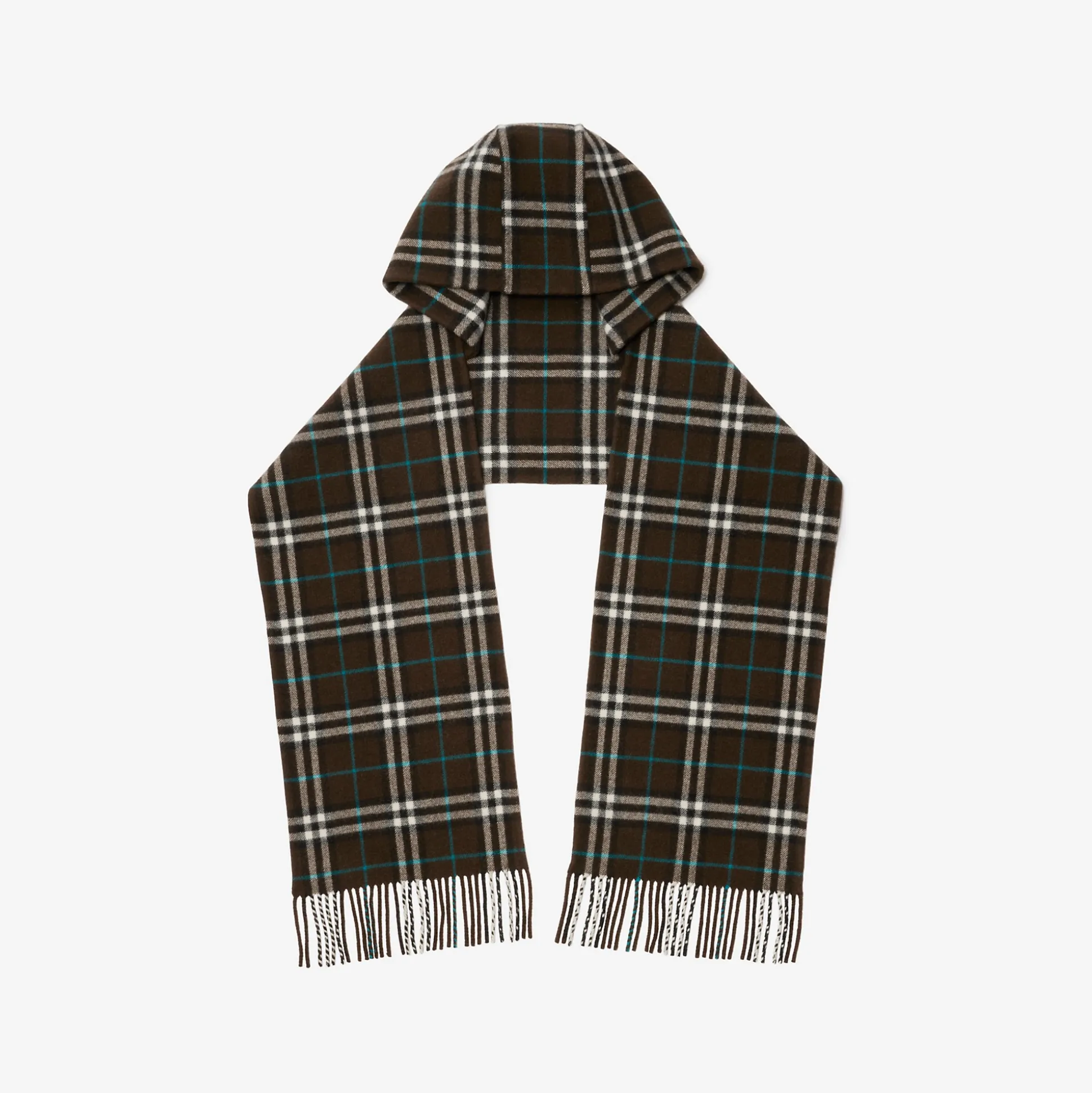 Best Burberry Check Cashmere Hooded Scarf Snug