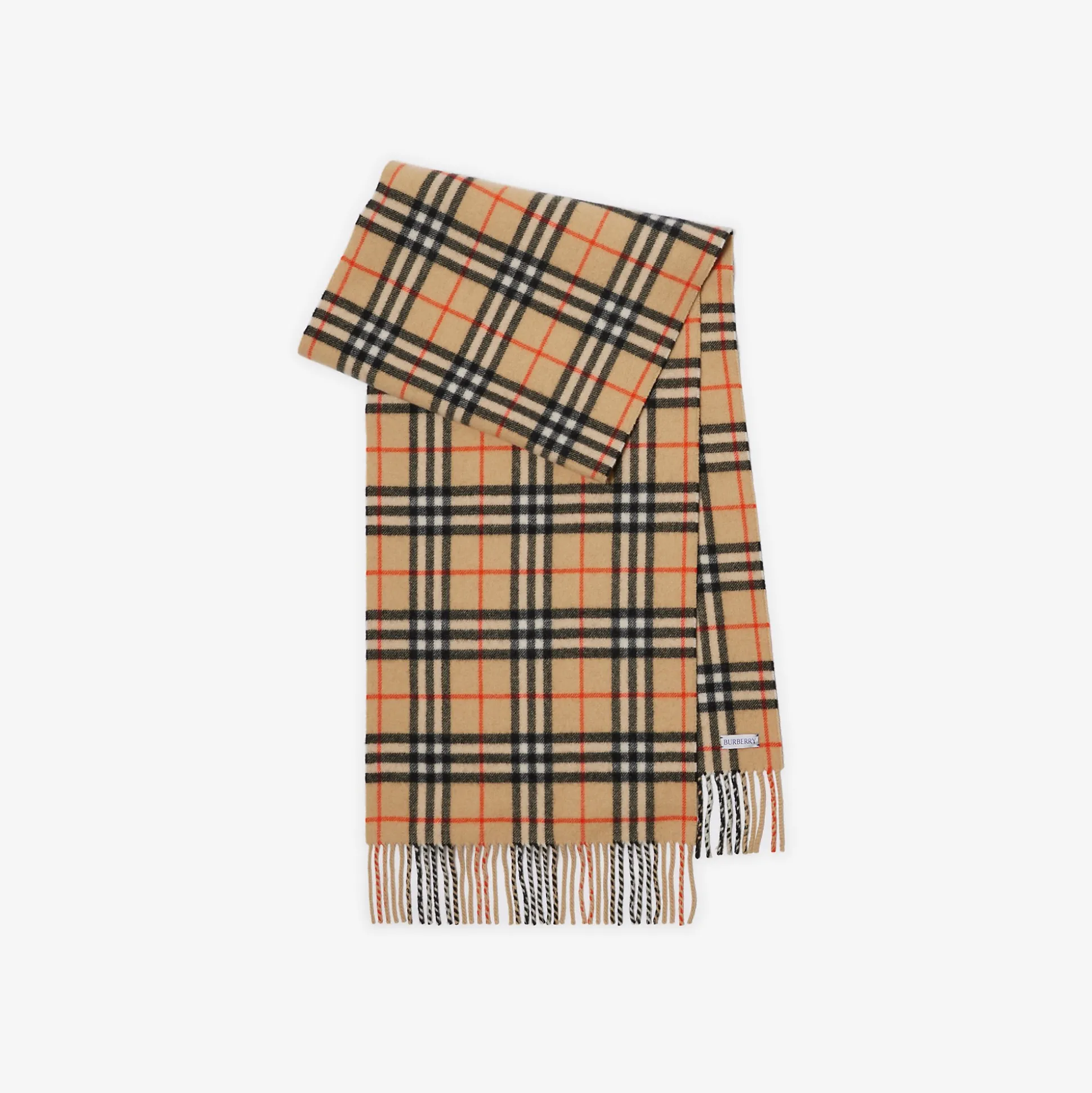 Flash Sale Burberry Check Cashmere Scarf Sand