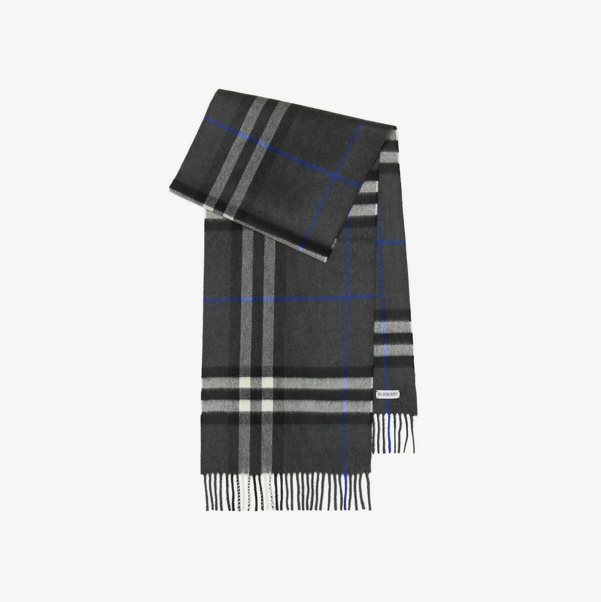 Hot Burberry Check Cashmere Scarf Darkcharcoal