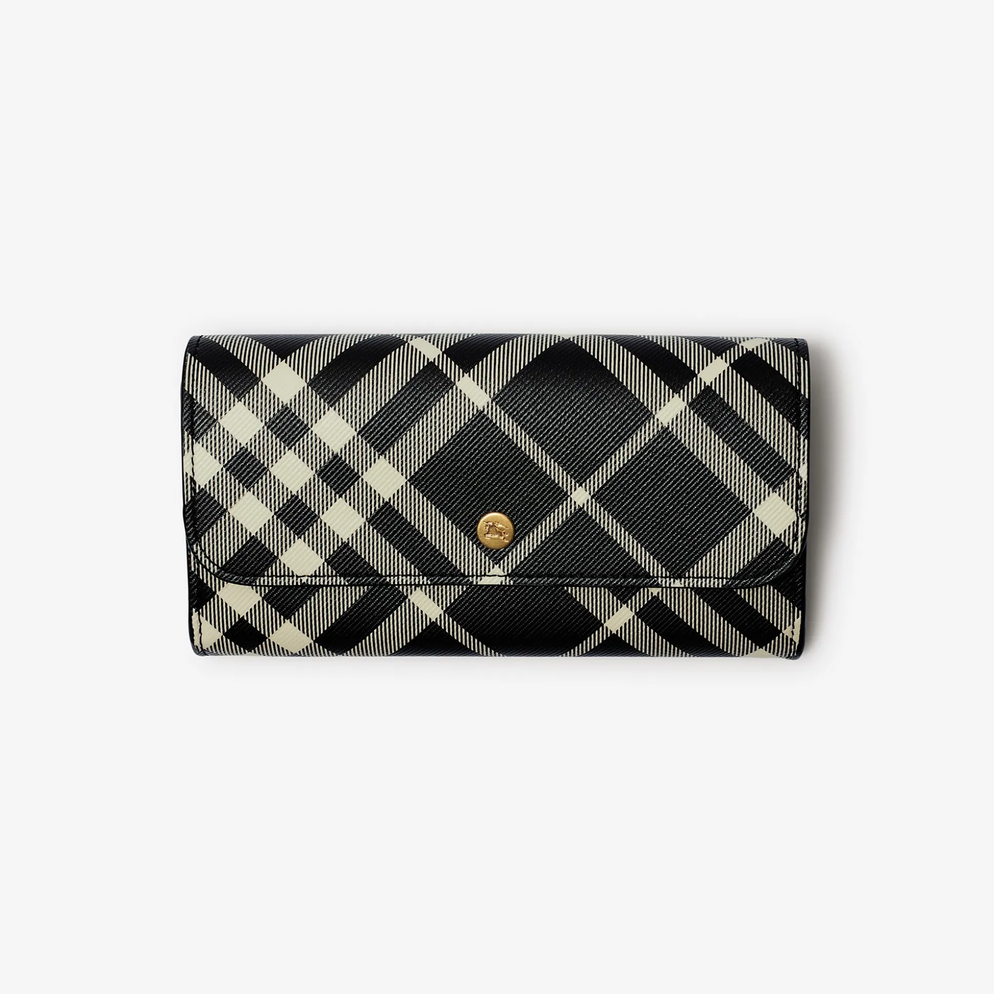 Clearance Burberry Check Continental Wallet Black/calico