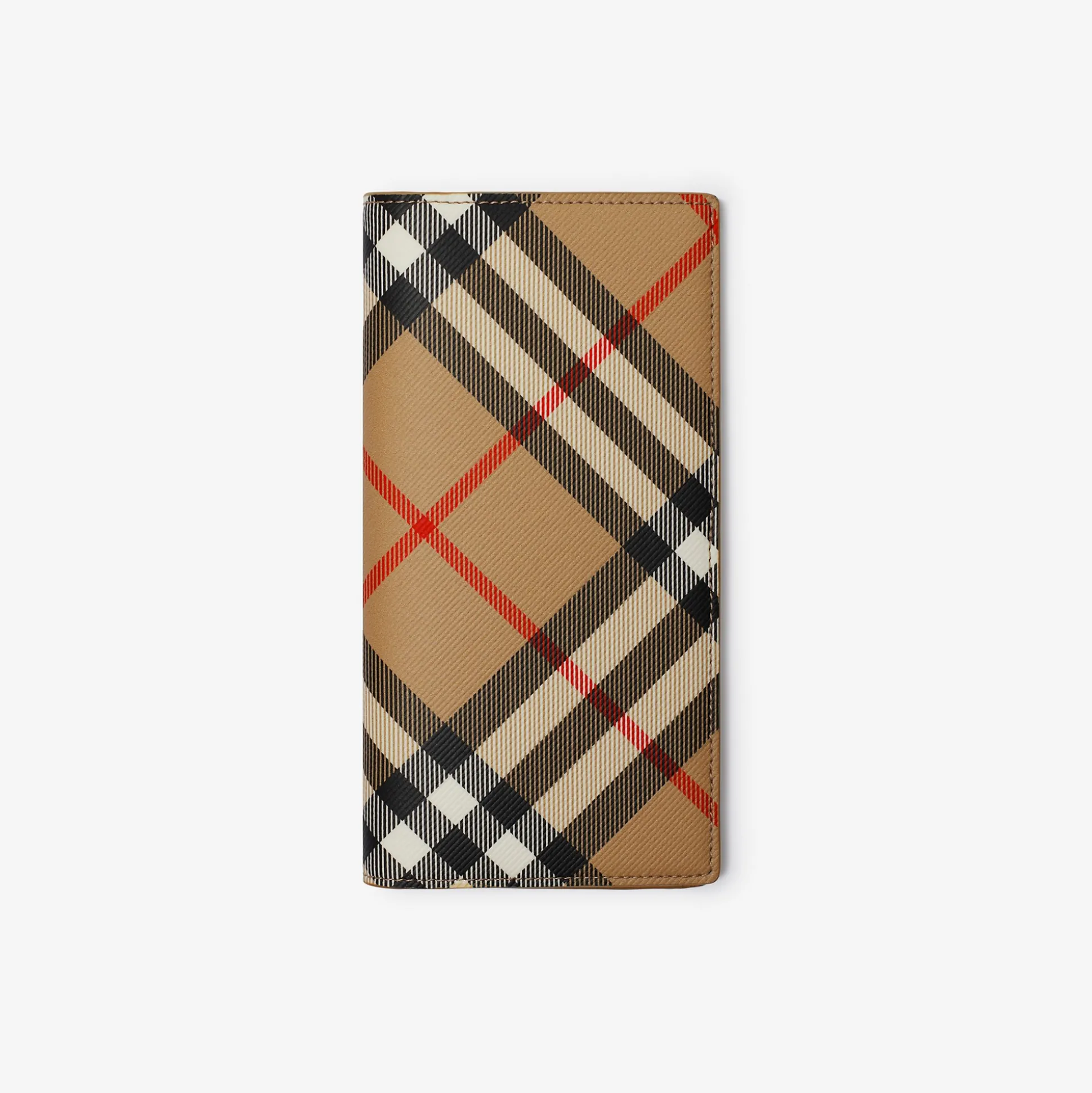 Shop Burberry Check Continental Wallet Sand