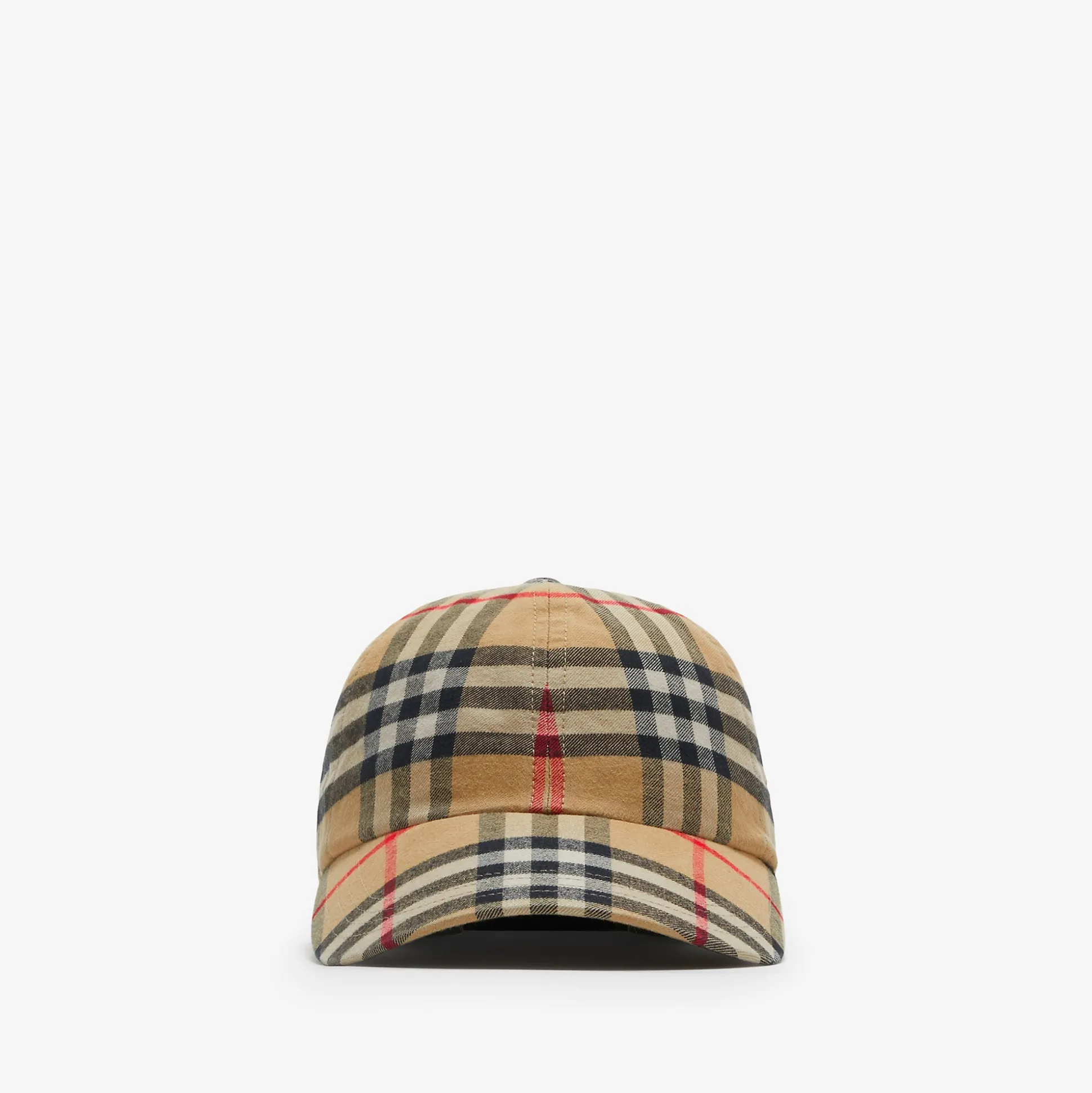 Hot Burberry Check Cotton Baseball Cap Archivebeige