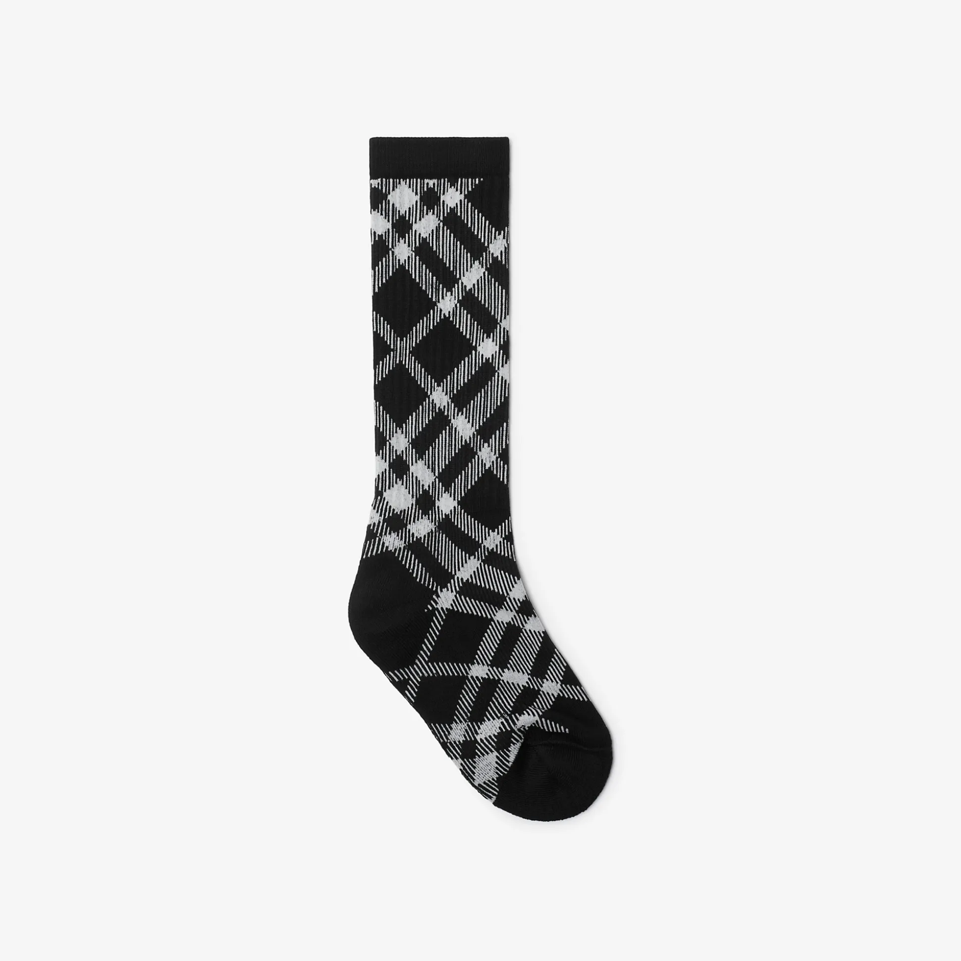 Discount Burberry Check Cotton Blend Socks Black