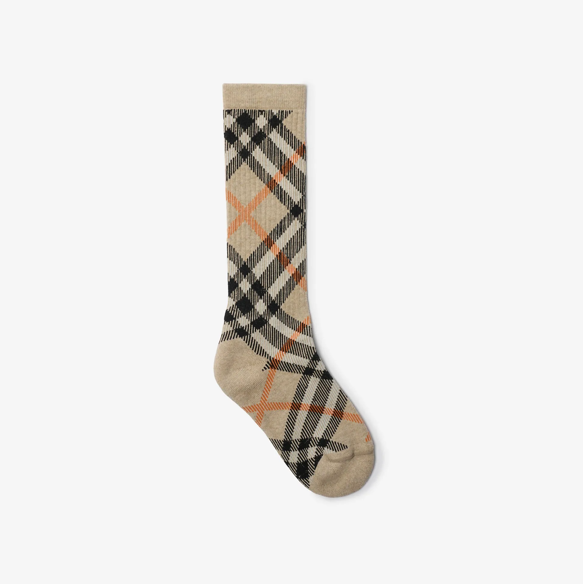 Best Burberry Check Cotton Blend Socks Sand