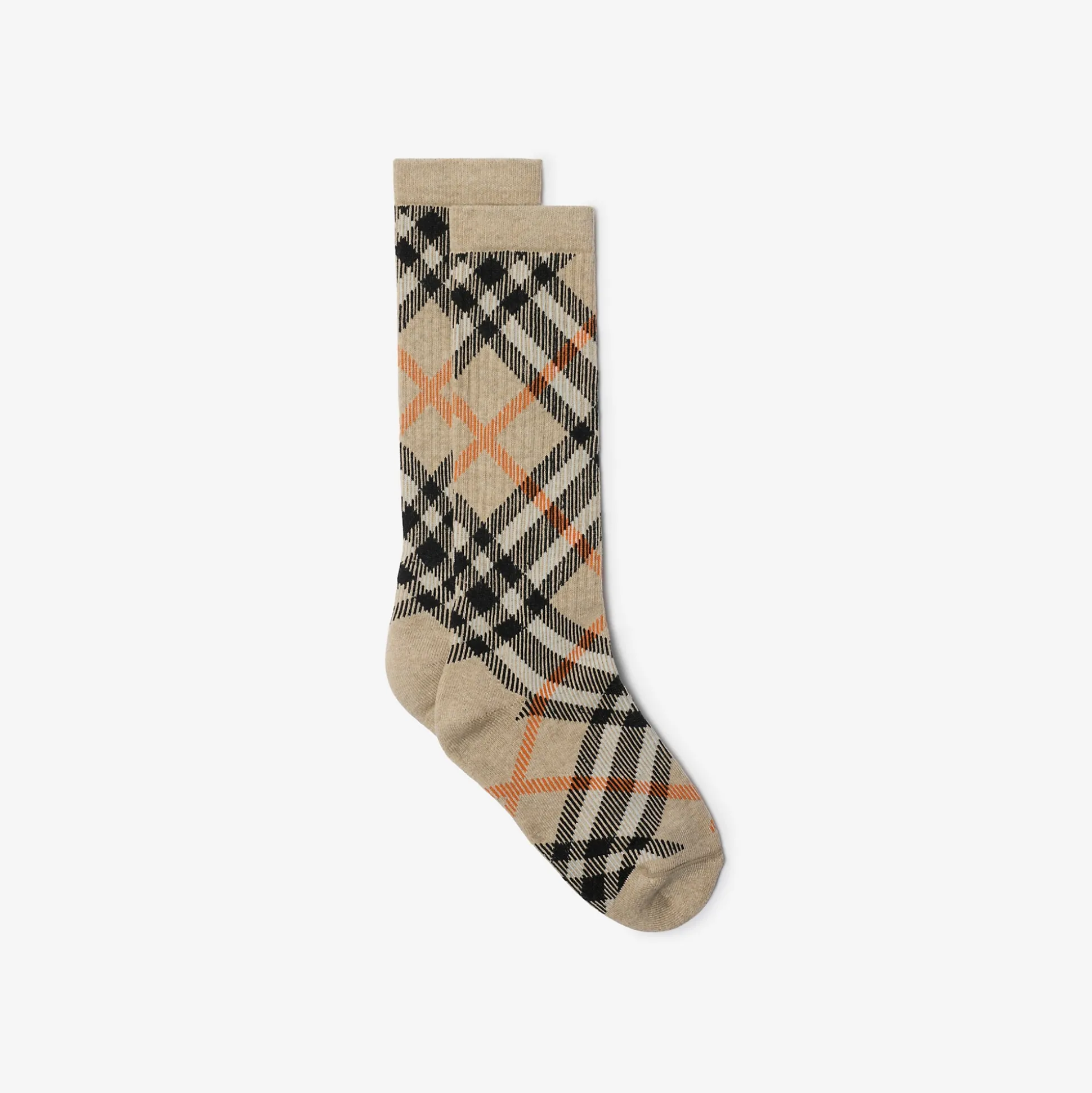 Best Burberry Check Cotton Blend Socks Sand