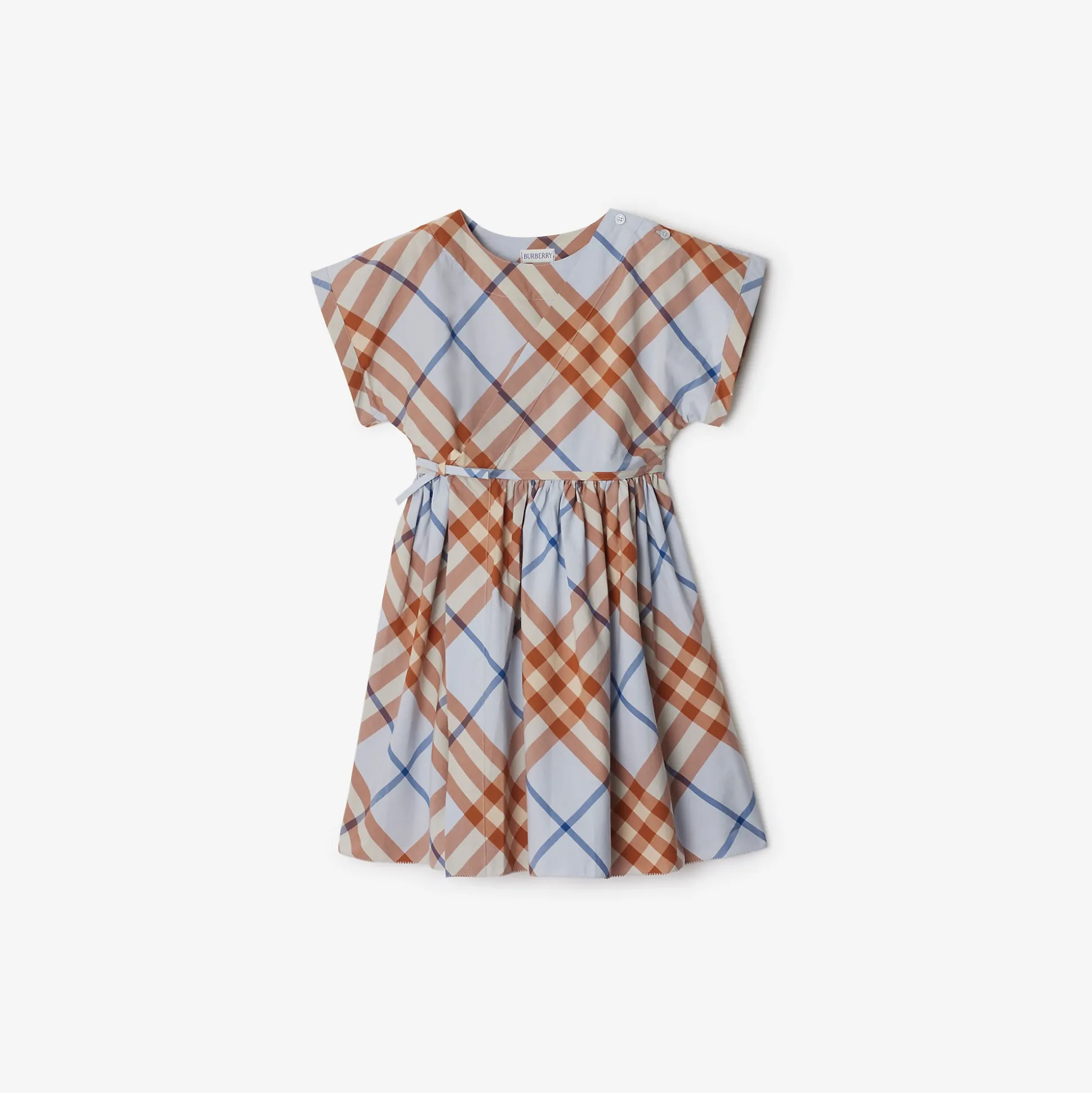 Best Burberry Check Cotton Dress Slateblue