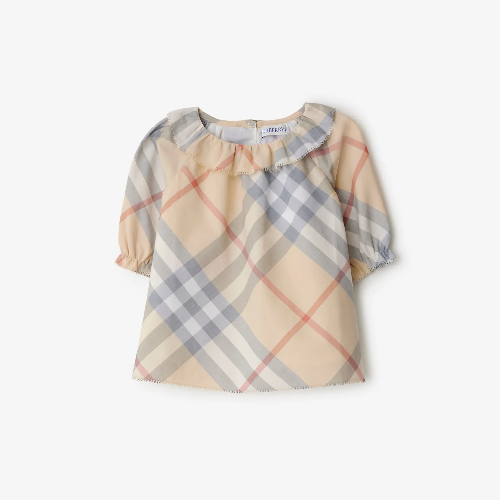 Fashion Burberry Check Cotton Dress with Bloomers Palestone