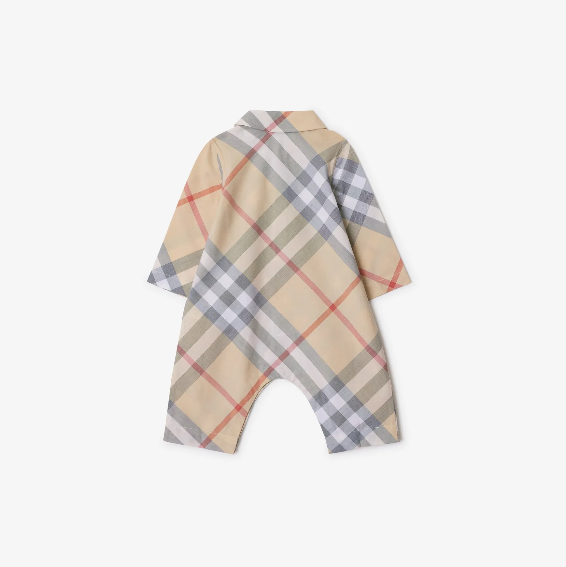 Clearance Burberry Check Cotton Jumpsuit Palestone