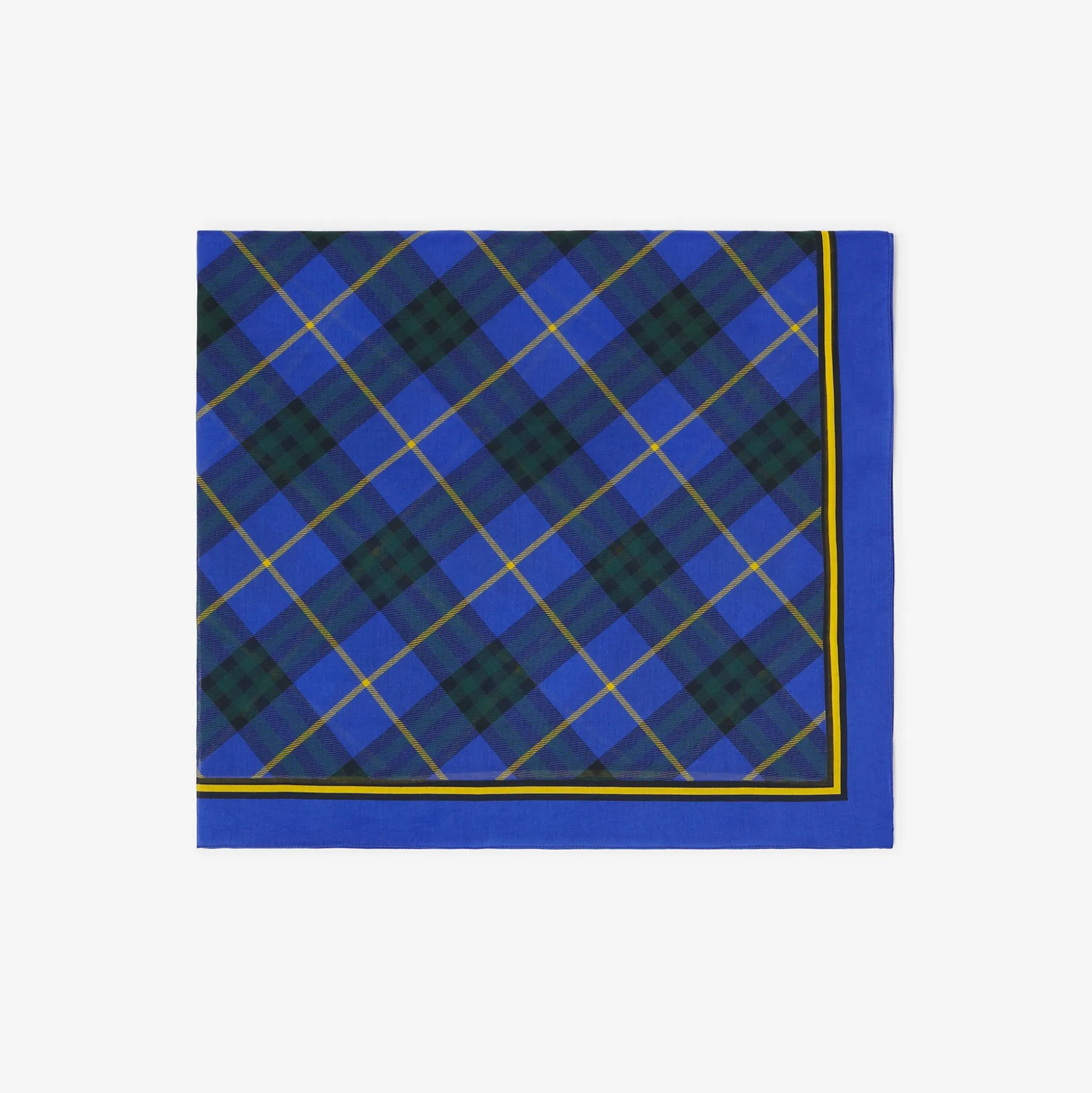 Cheap Burberry Check Cotton Scarf Brightnavy