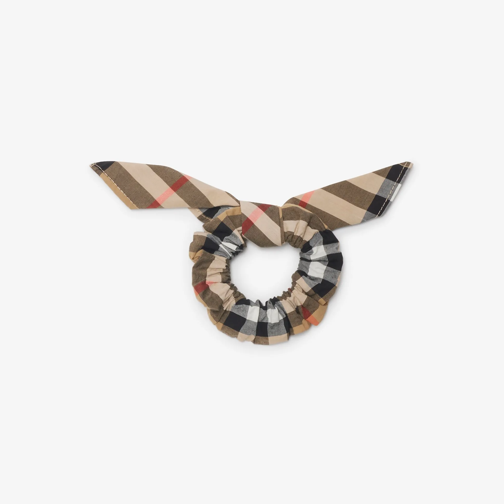 Cheap Burberry Check Cotton Scrunchie Sand