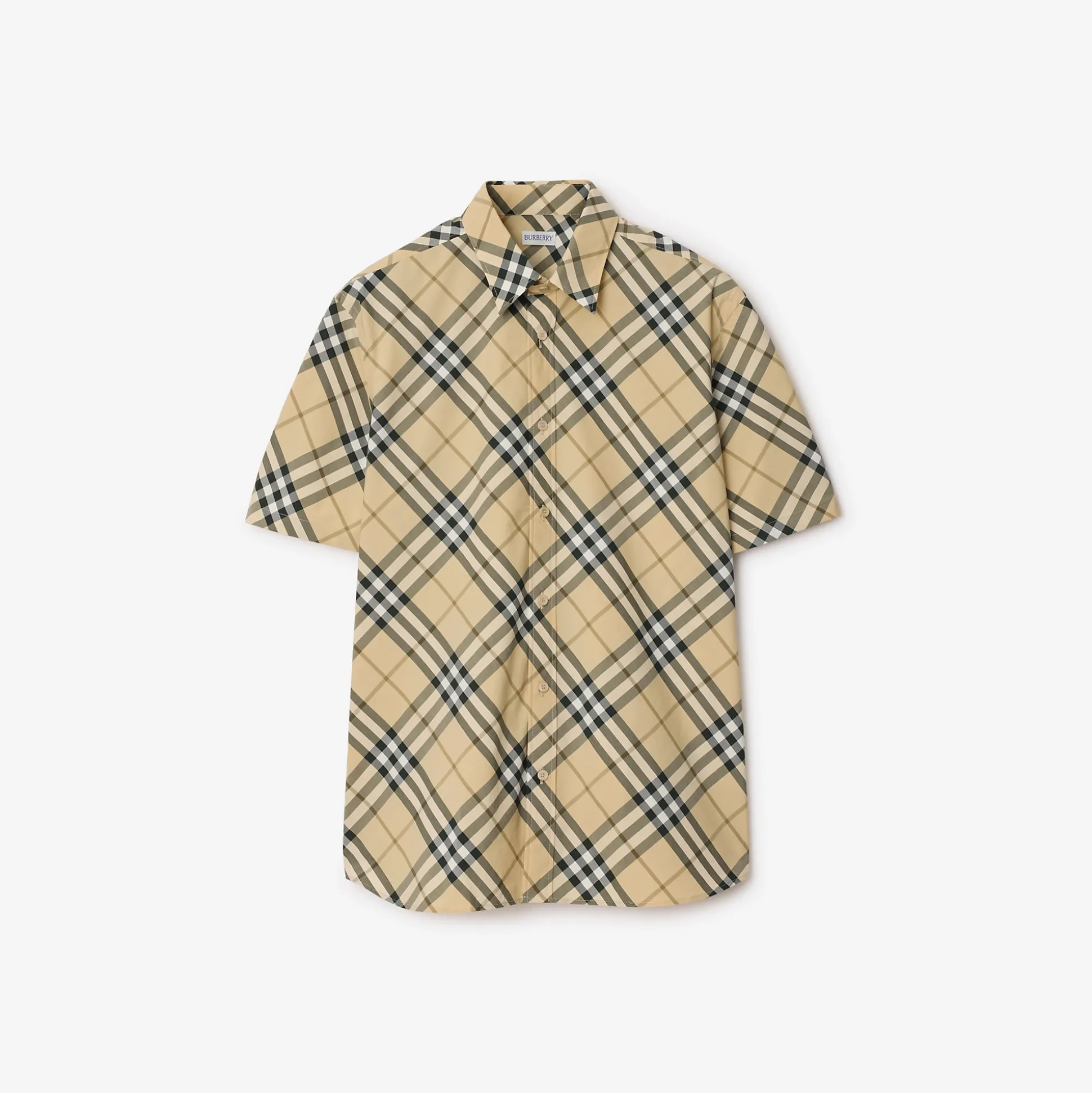 Store Burberry Check Cotton Shirt Grain