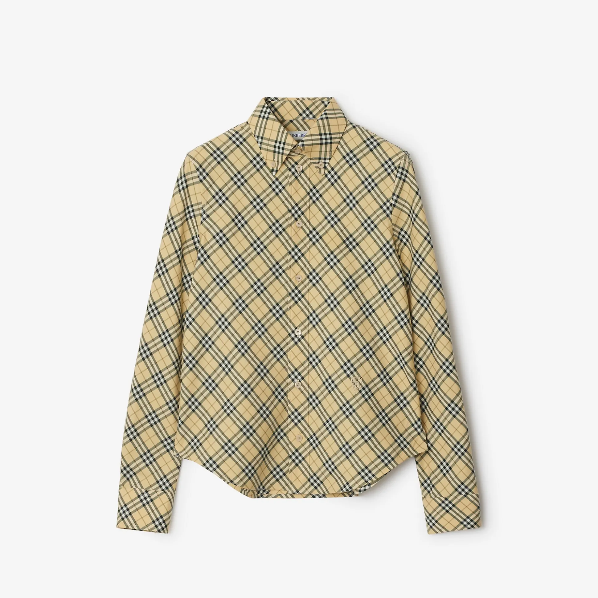 Clearance Burberry Check Cotton Shirt Grain