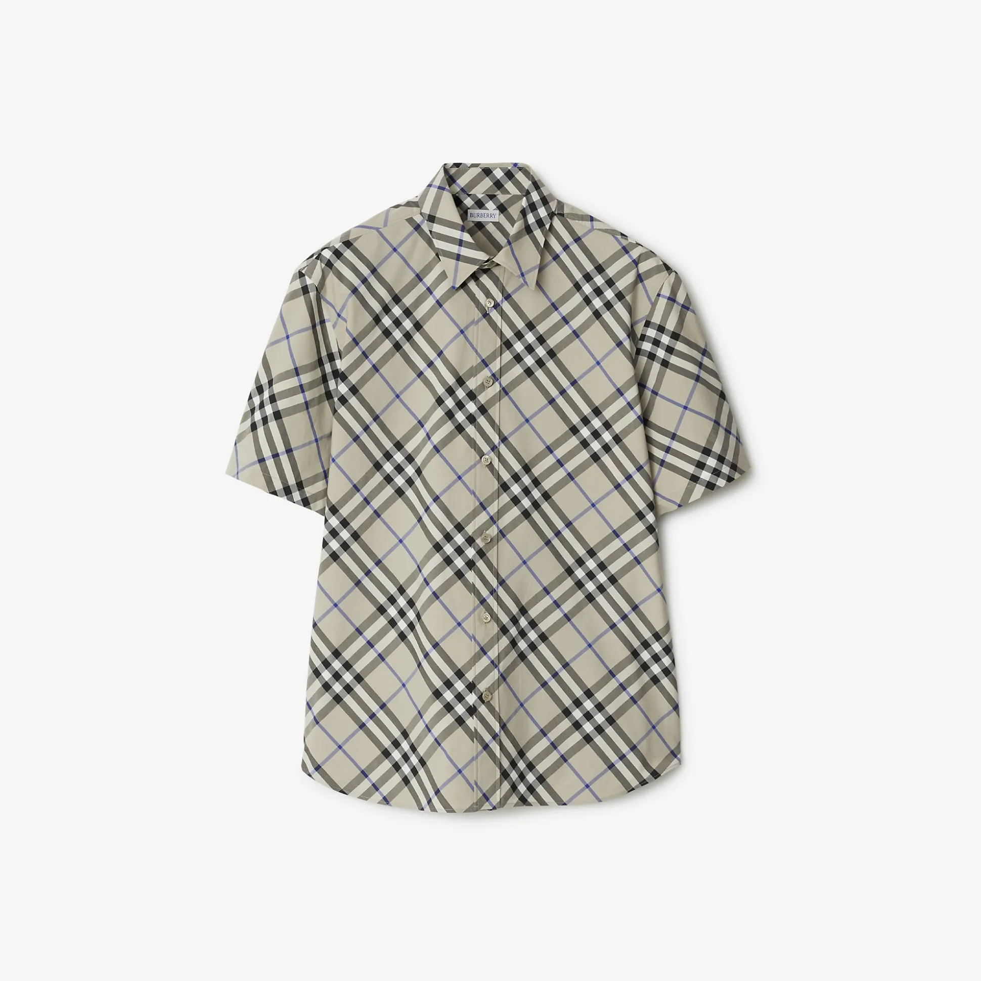 Online Burberry Check Cotton Shirt Lichen