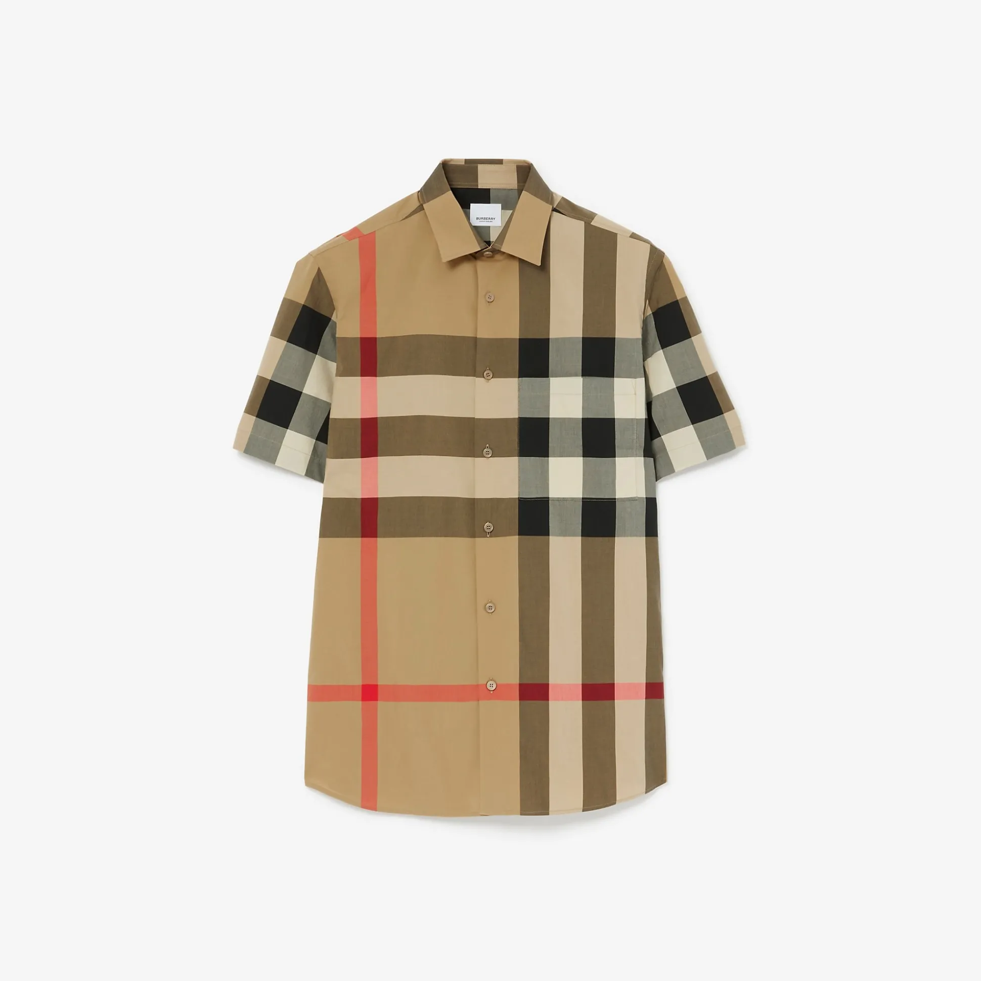 Online Burberry Check Cotton Shirt Archivebeige