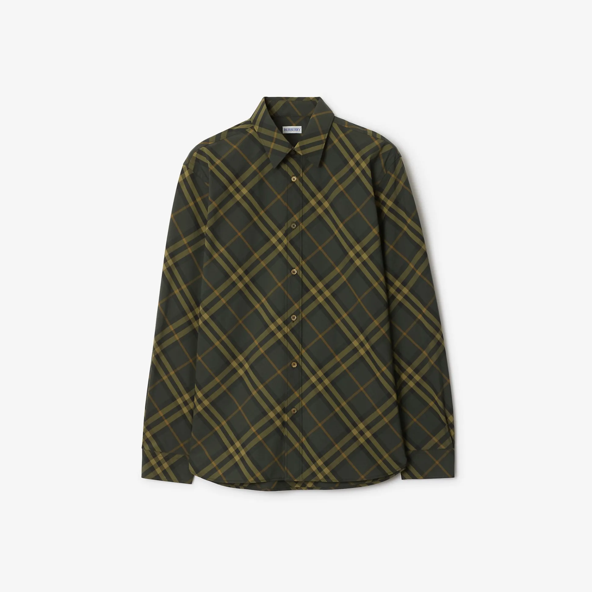 Discount Burberry Check Cotton Shirt Shadow