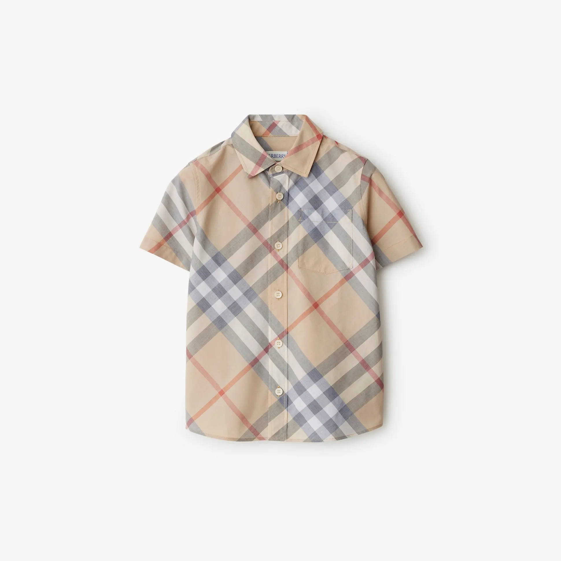 Best Burberry Check Cotton Shirt Palestone