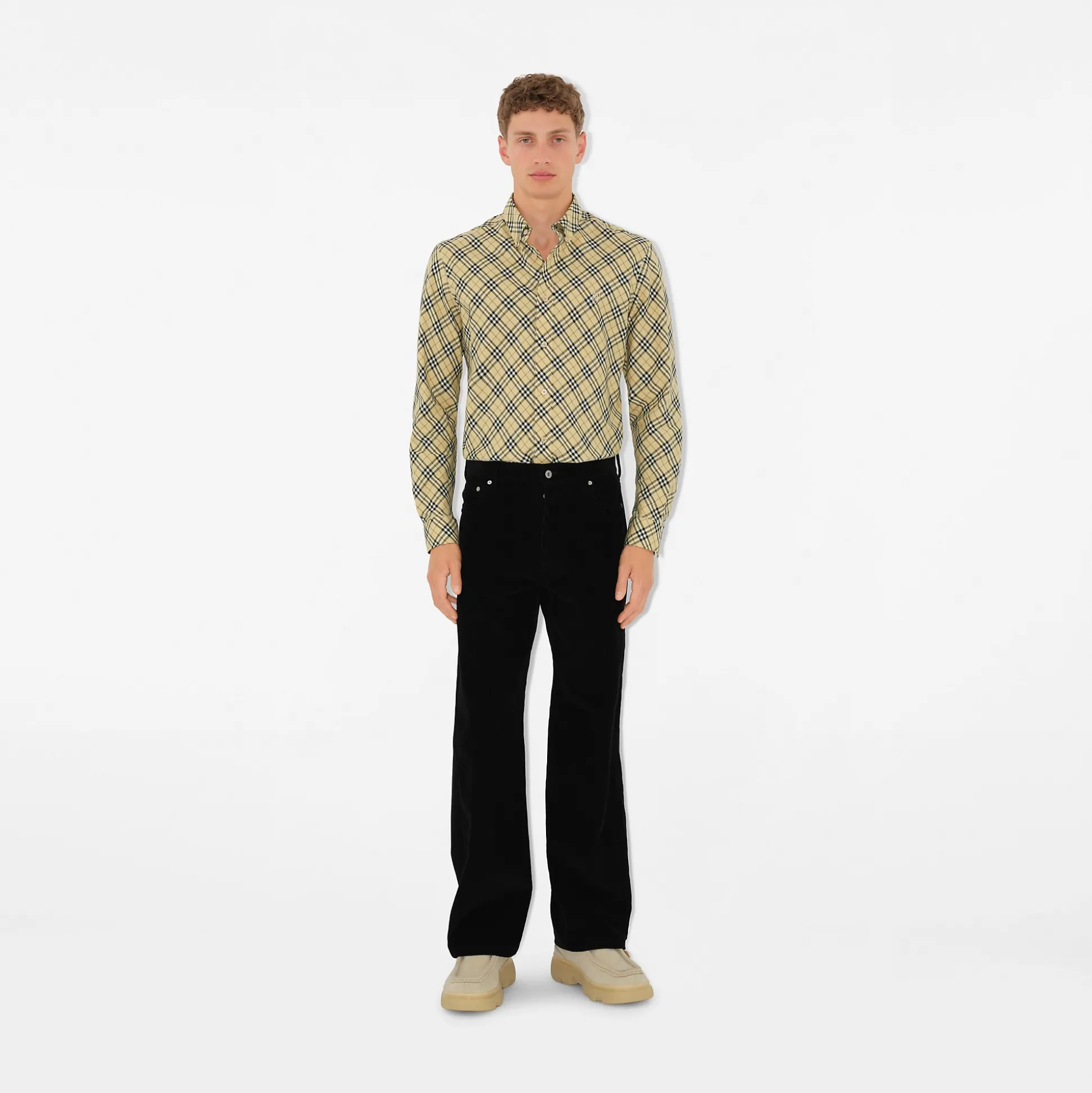 Store Burberry Check Cotton Shirt Grain