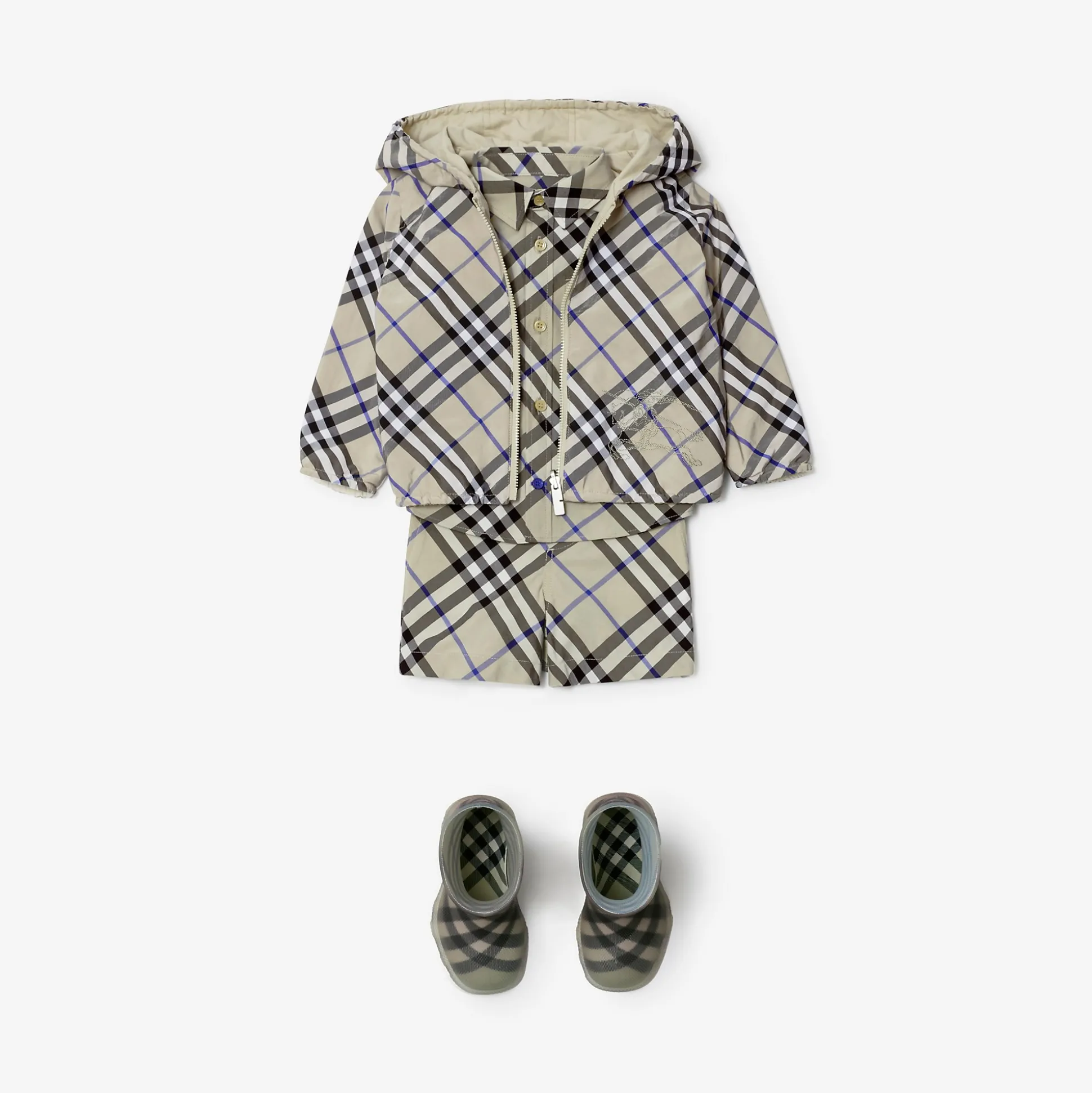 Cheap Burberry Check Cotton Shirt Lichen