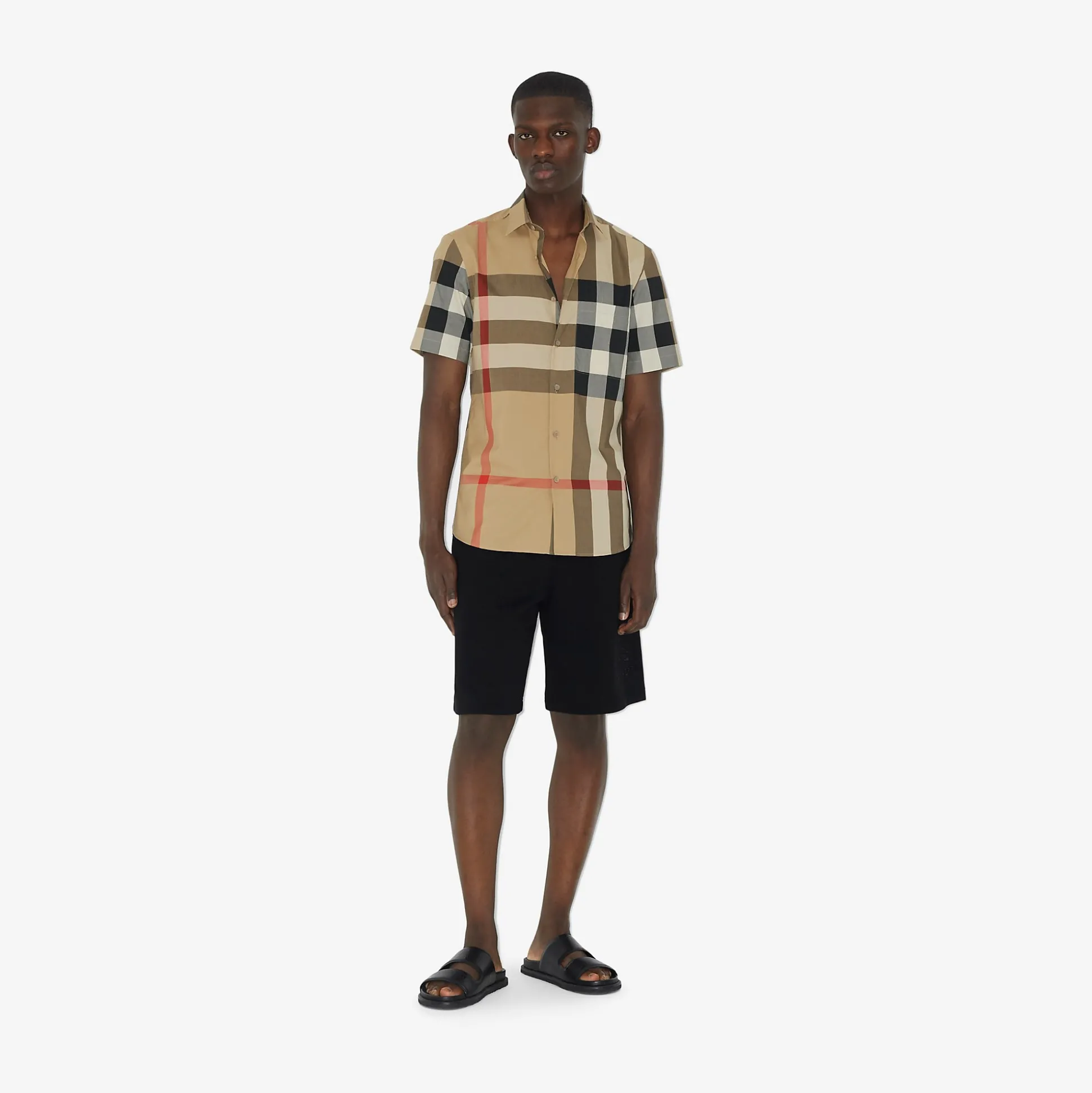 Online Burberry Check Cotton Shirt Archivebeige