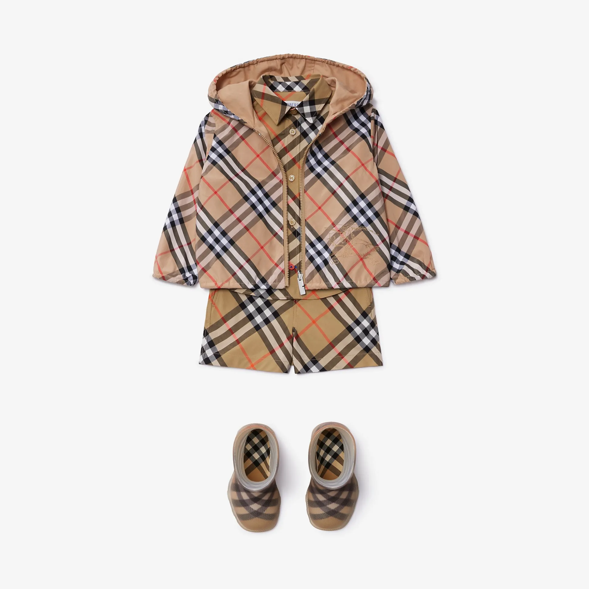 Best Burberry Check Cotton Shorts Sand