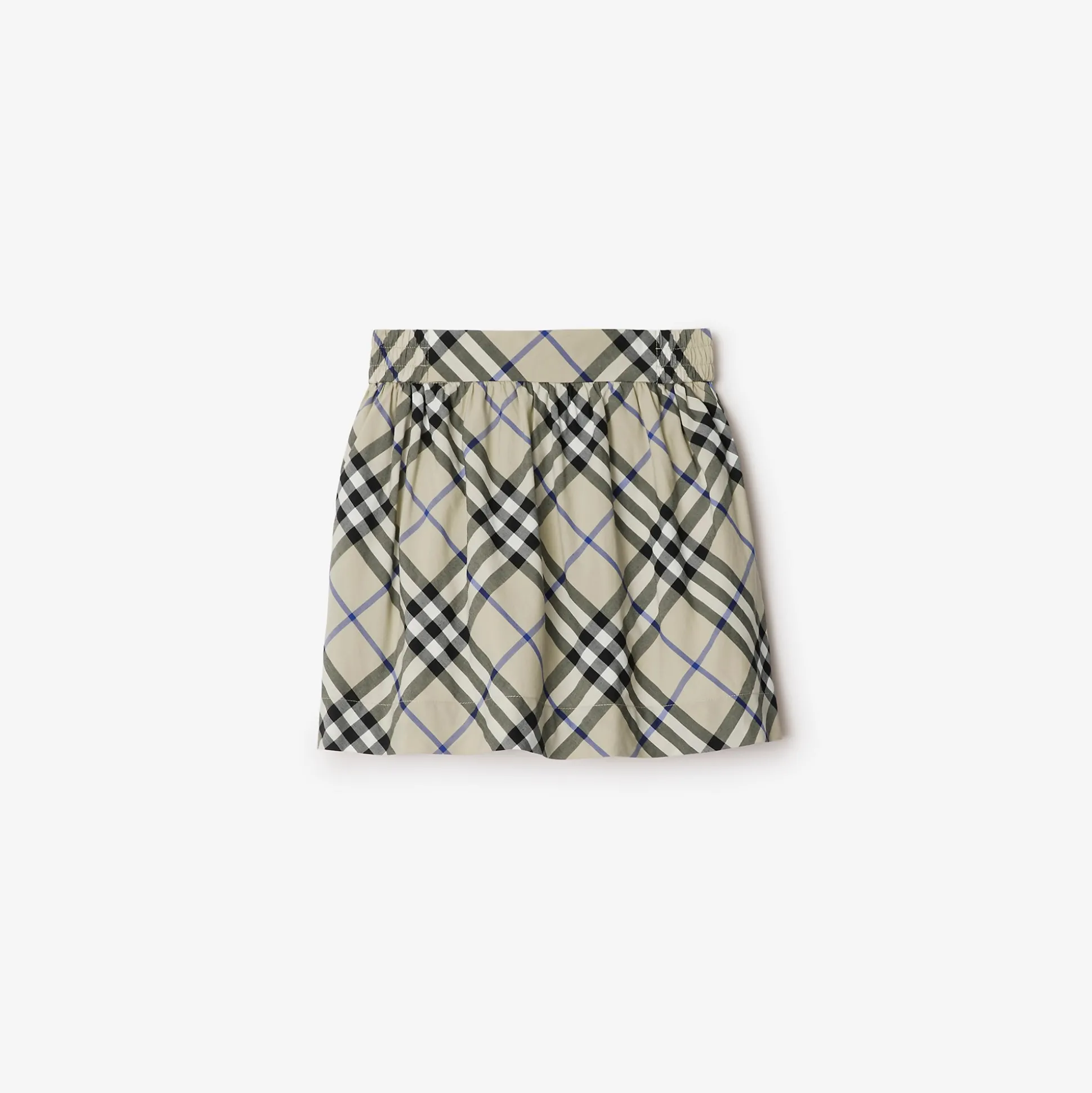 Best Burberry Check Cotton Skirt Lichen