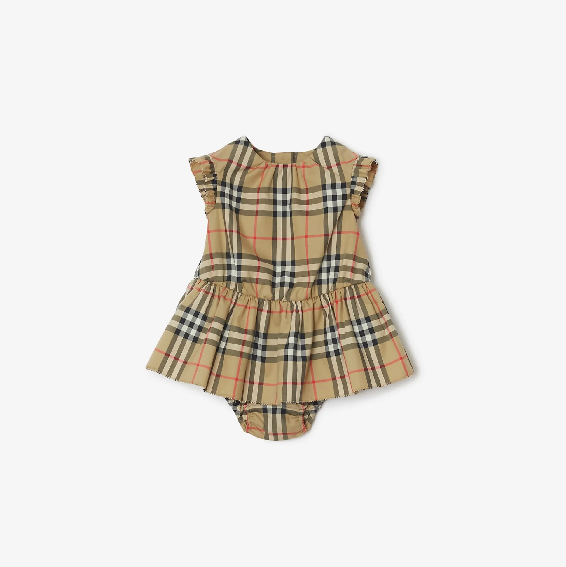 Discount Burberry Check Dress with Bloomers Archivebeige