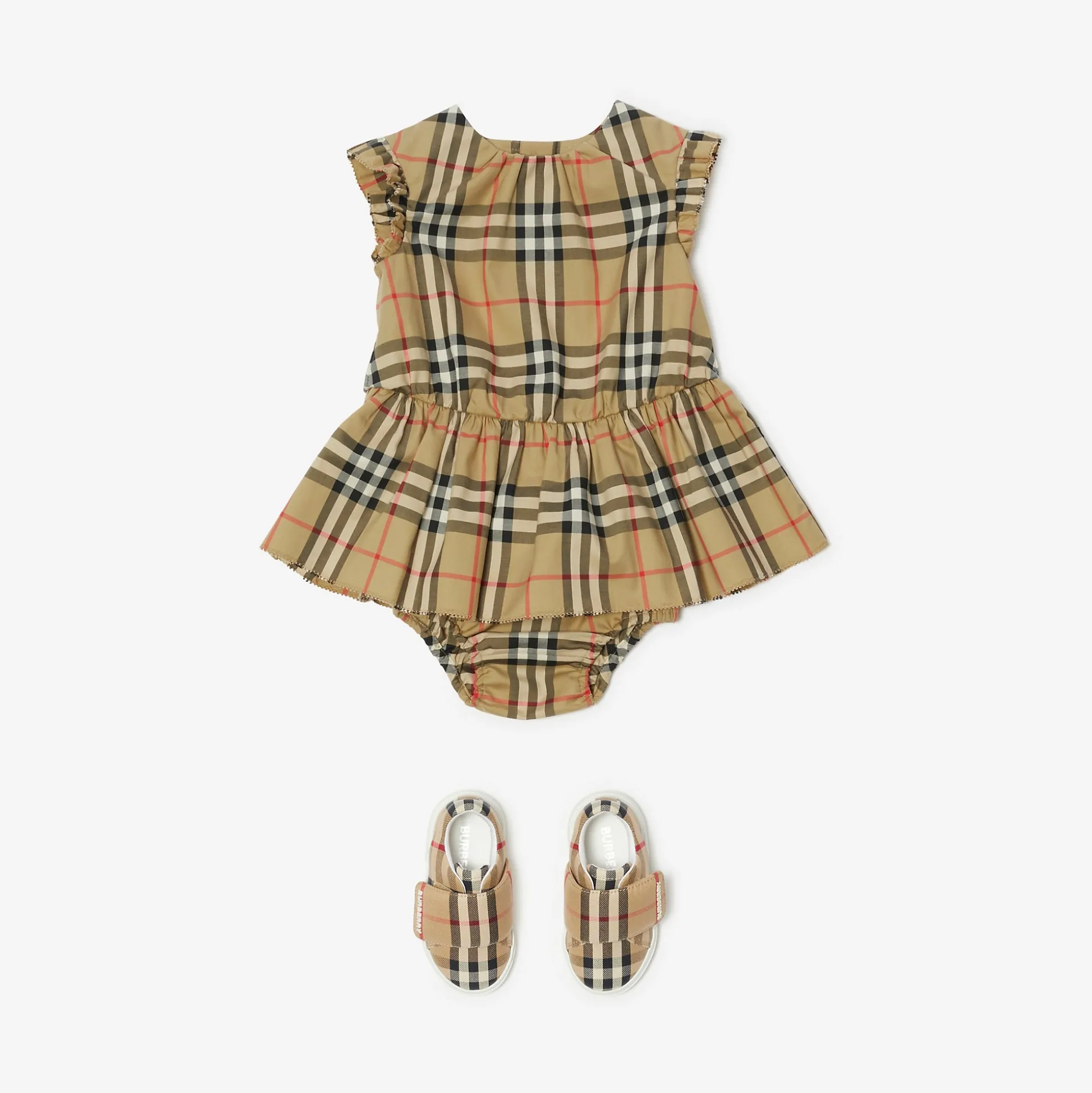 Discount Burberry Check Dress with Bloomers Archivebeige