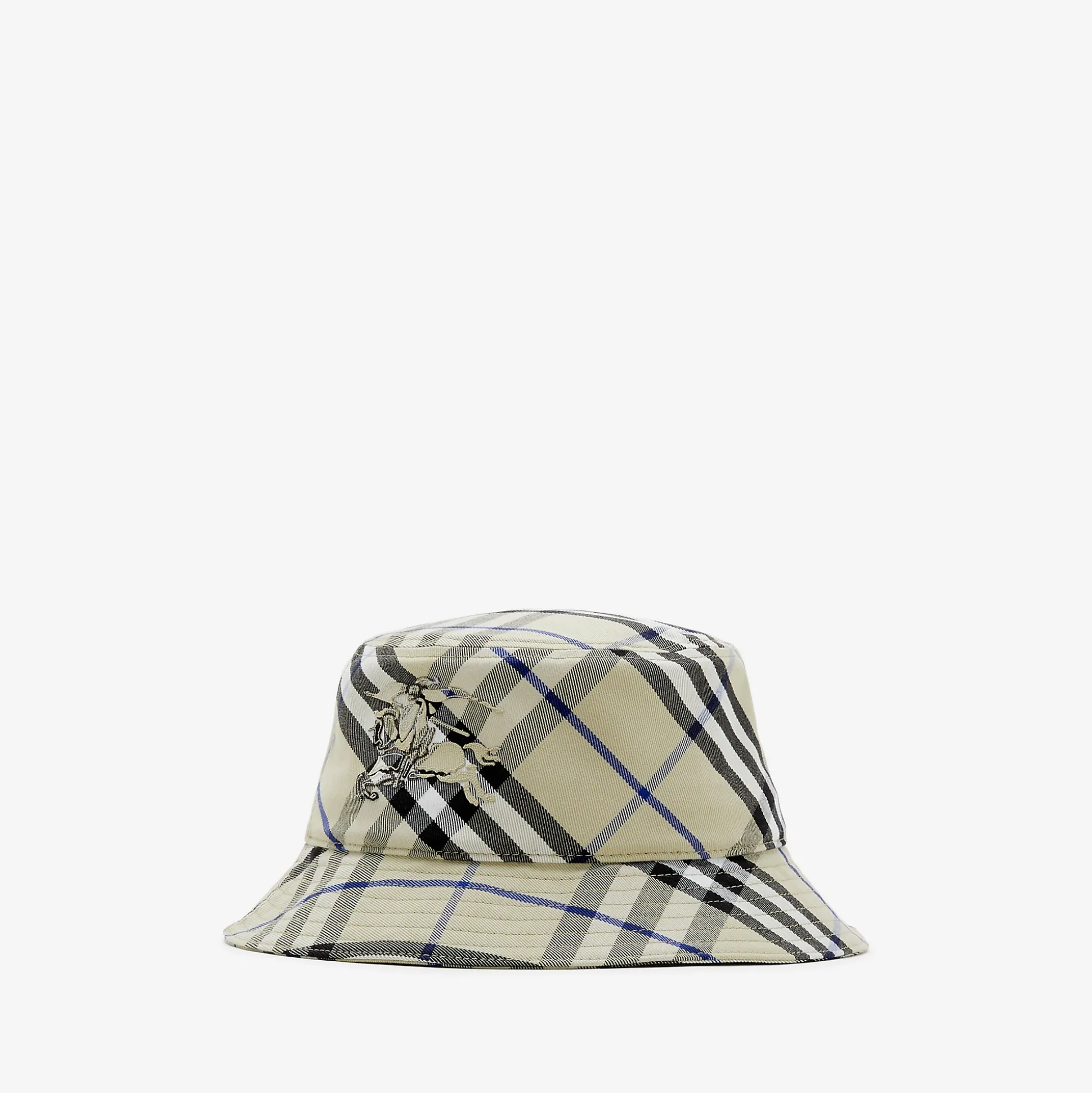 Best Sale Burberry Check EKD Cotton Blend Bucket Hat Lichen