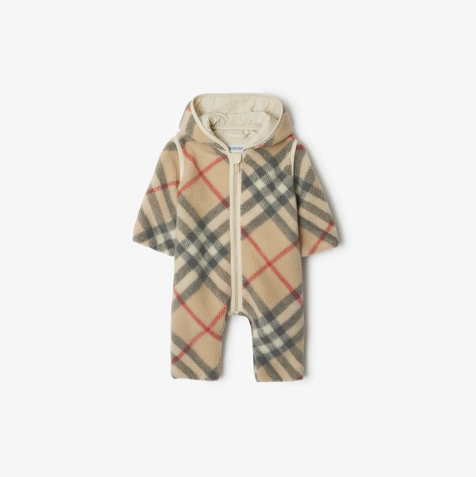 Clearance Burberry Check Fleece Jumpsuit Palestone