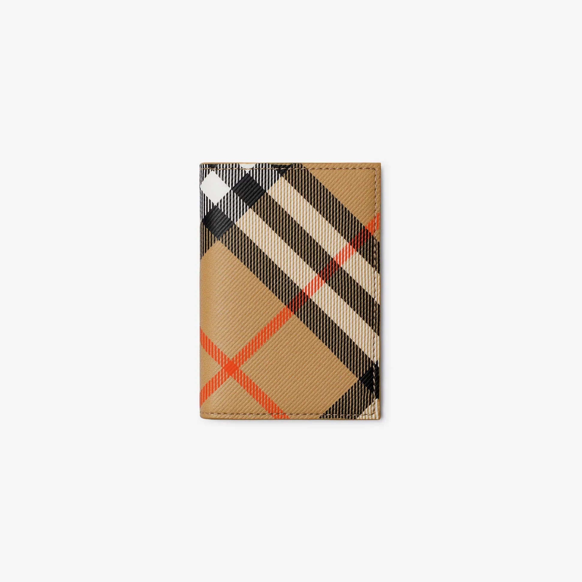 Flash Sale Burberry Check Folding Card Case Sand