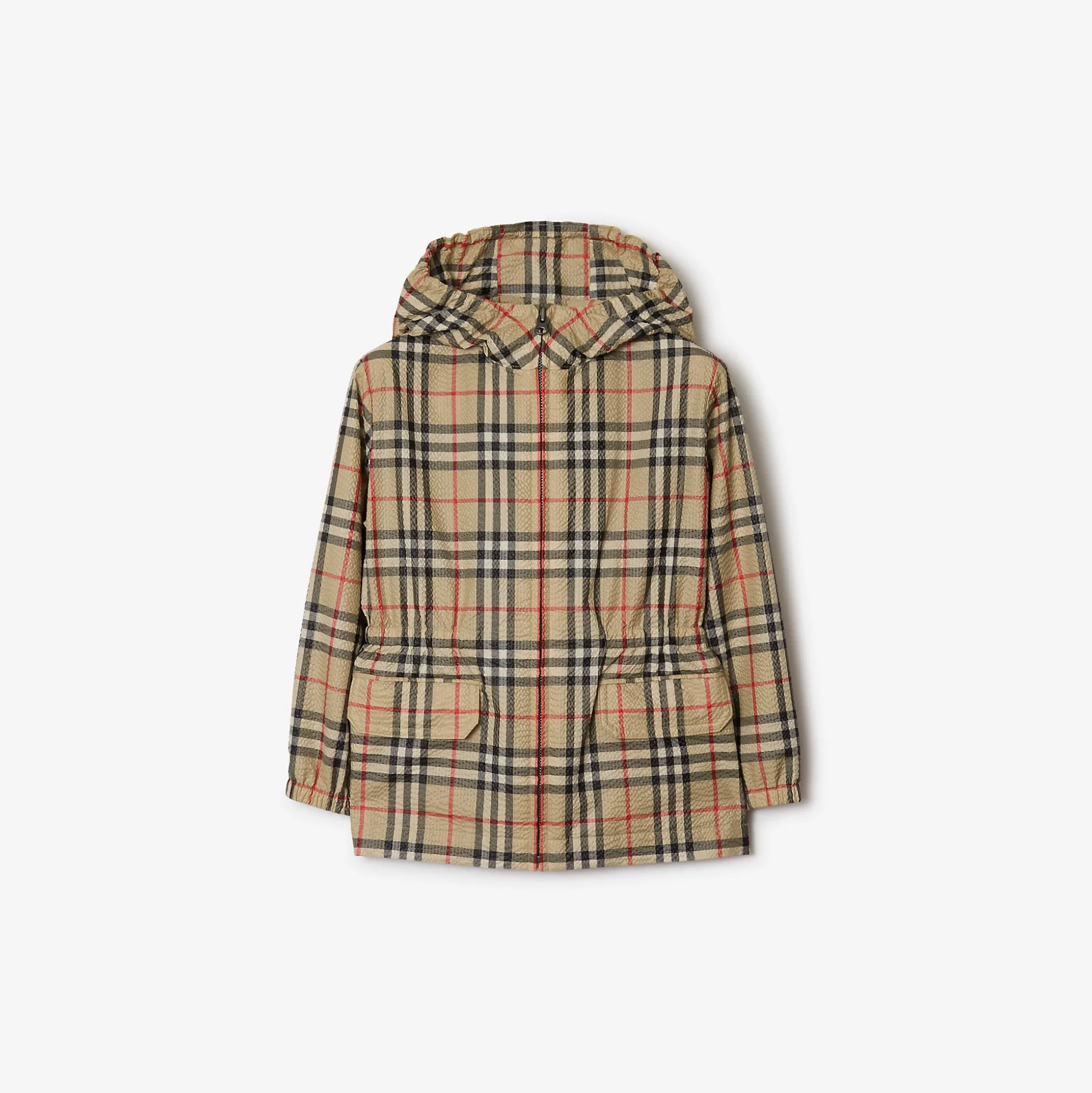 Best Burberry Check Hooded Jacket Archivebeige